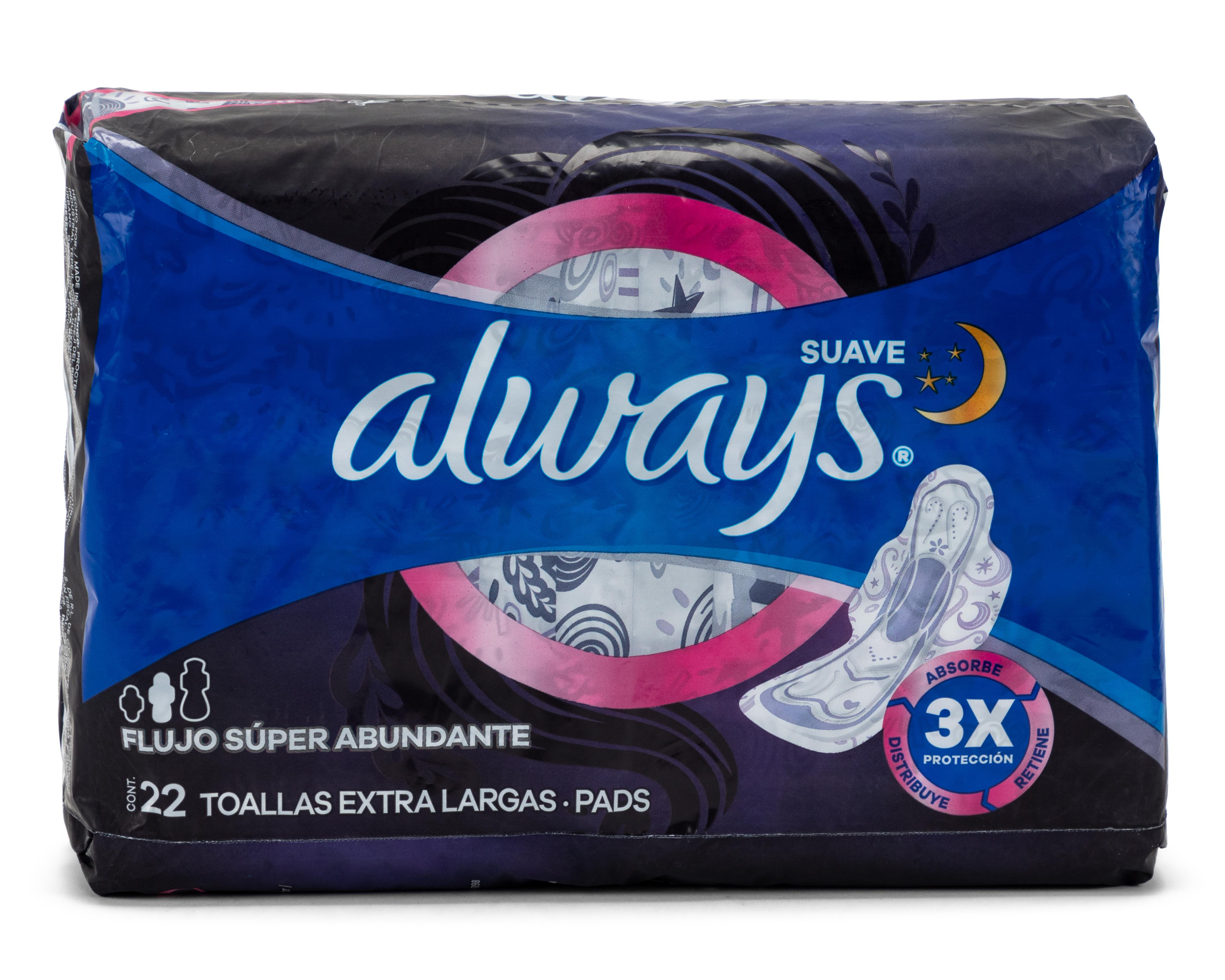Toallas Femeninas Always Extra Largas 22 Piezas