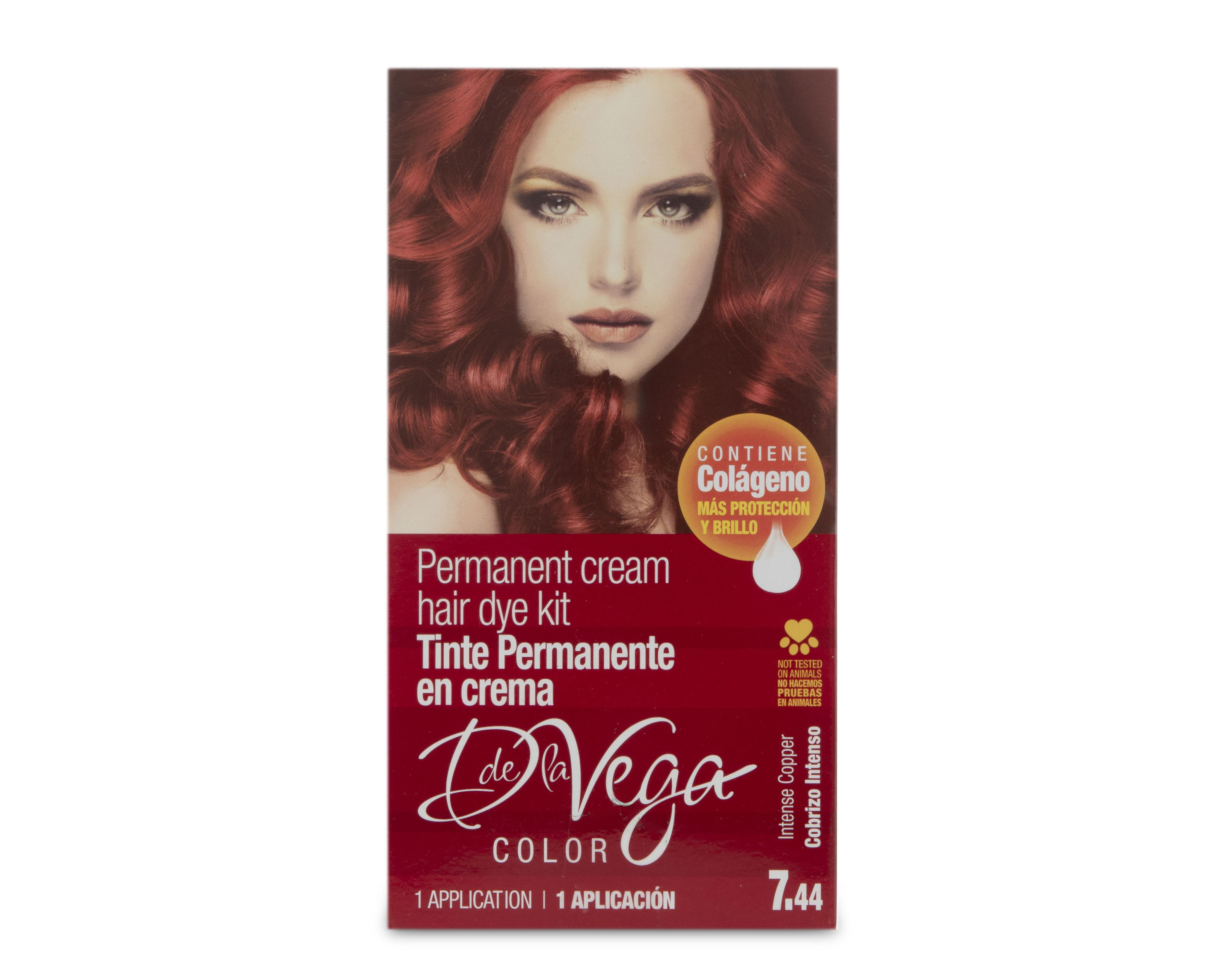 Foto 1 | Tinte para Cabello D de la Vega 7.44 Cobrizo Intenso