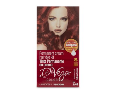 Foto 1 | Tinte para Cabello D de la Vega 7.44 Cobrizo Intenso