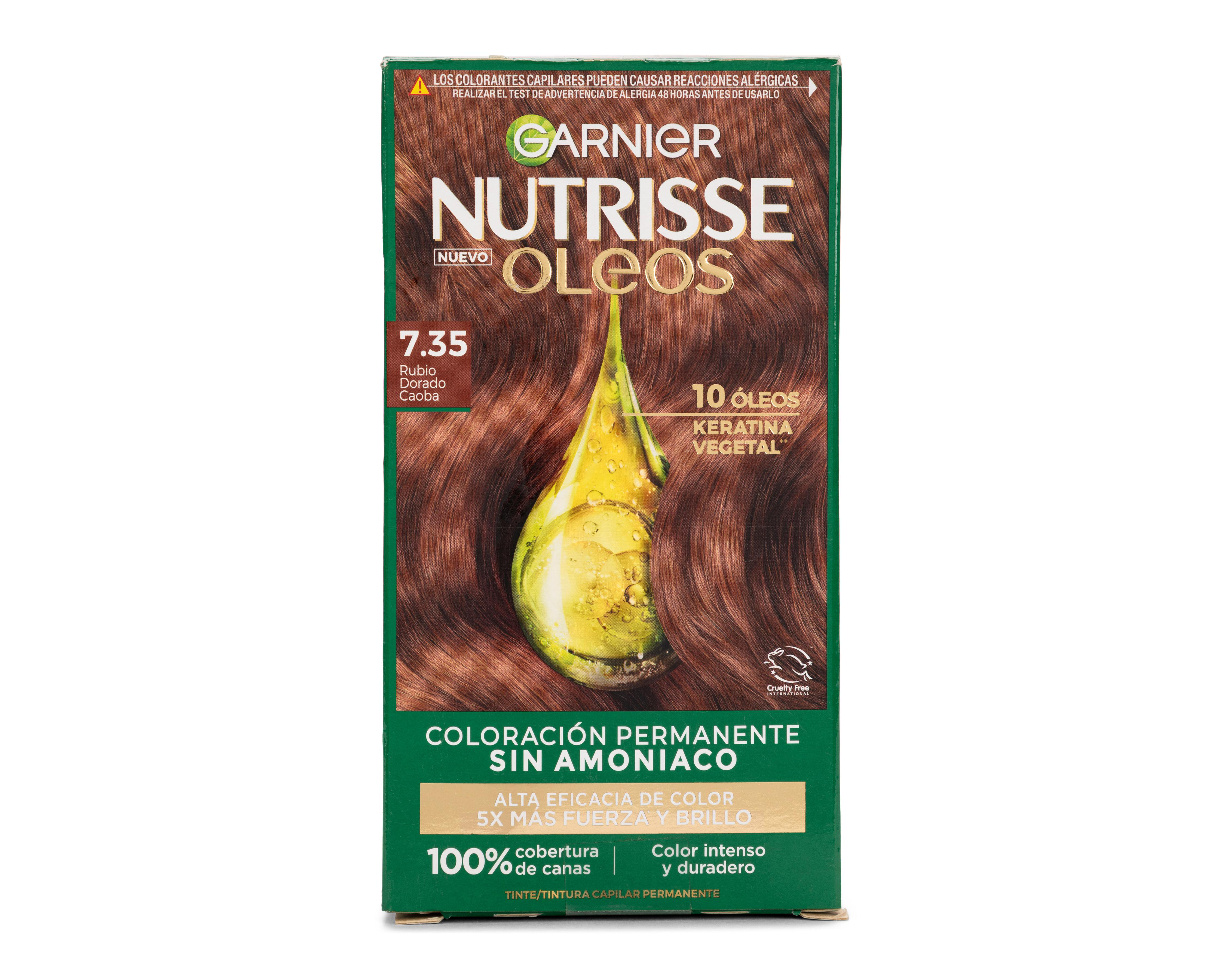 Tinte para Cabello Nutrisse 7.35 Rubio Dorado Caoba