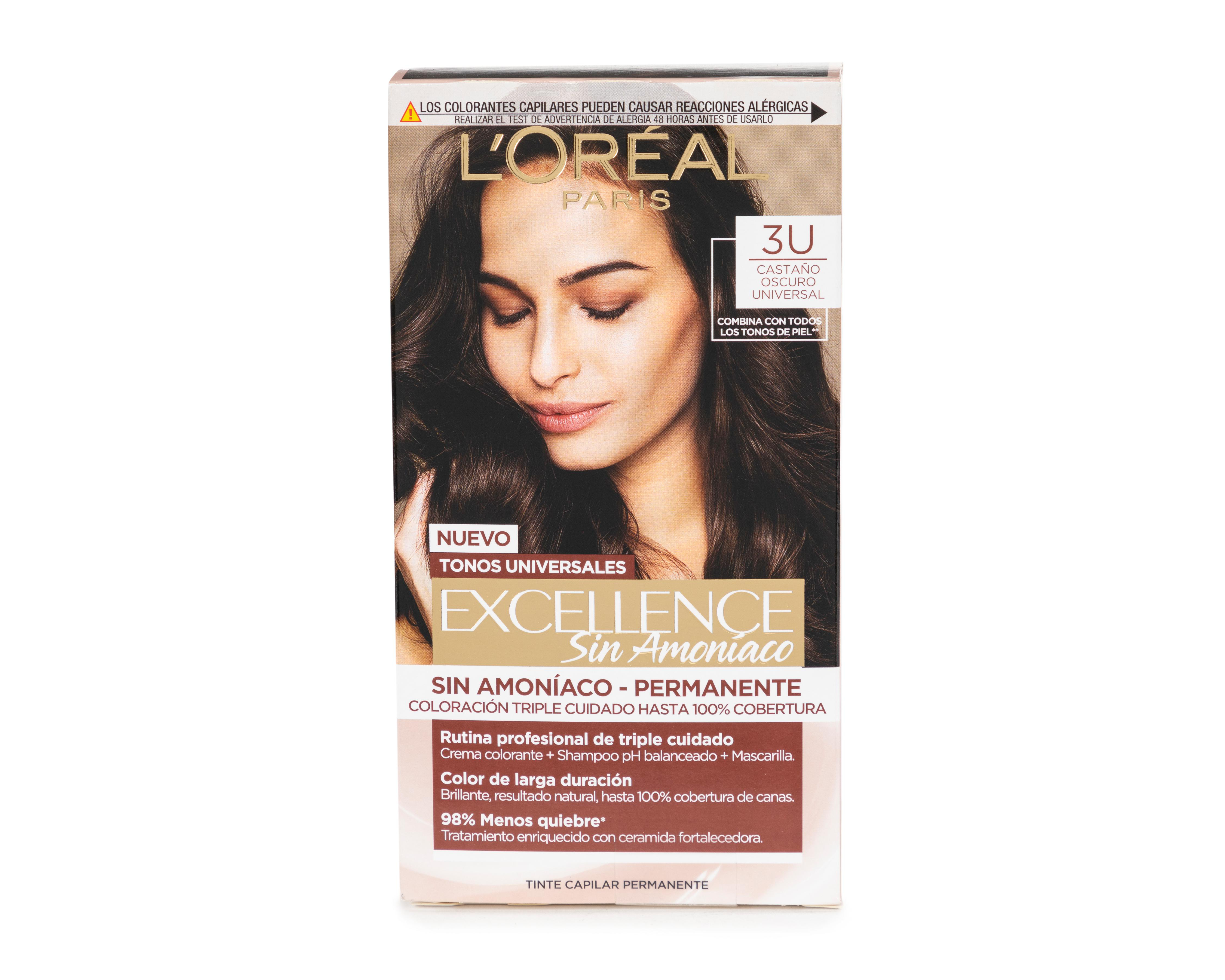 Foto 1 | Tinte para Cabello L'Oréal Excellence 3U Castaño Oscuro Universal