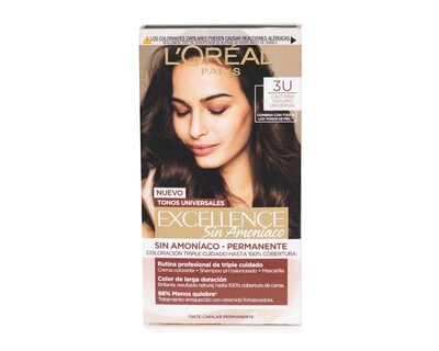Foto 1 | Tinte para Cabello L'Oréal Excellence 3U Castaño Oscuro Universal
