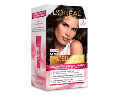 Foto 1 | Tinte para Cabello L'Oréal Imedia Excellence 3 Castaño Oscuro