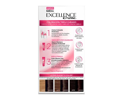 Foto 2 | Tinte para Cabello L'Oréal Imedia Excellence 3 Castaño Oscuro