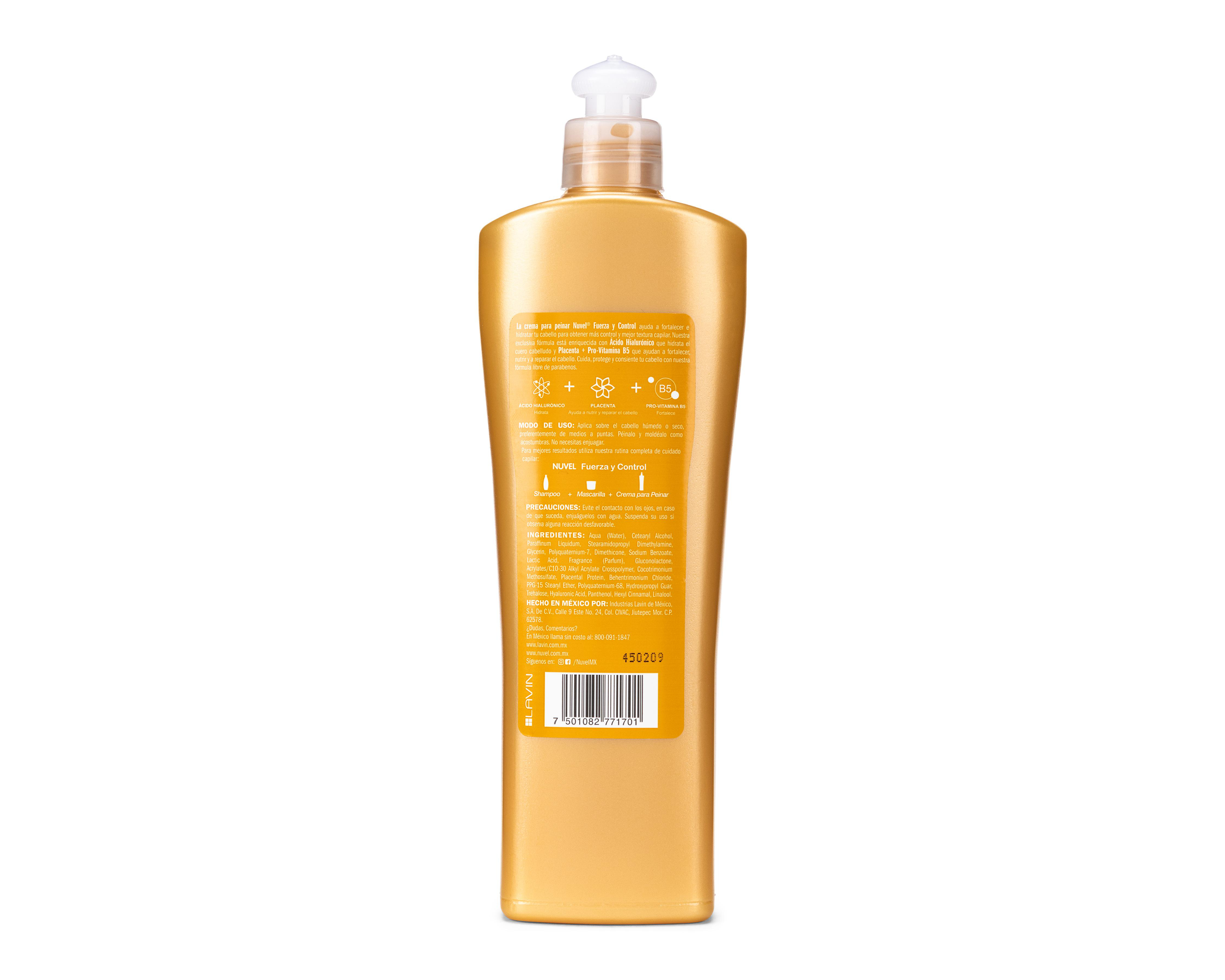 Foto 3 pulgar | Crema para Peinar Nuvel Pro Vitamina B5 306 ml