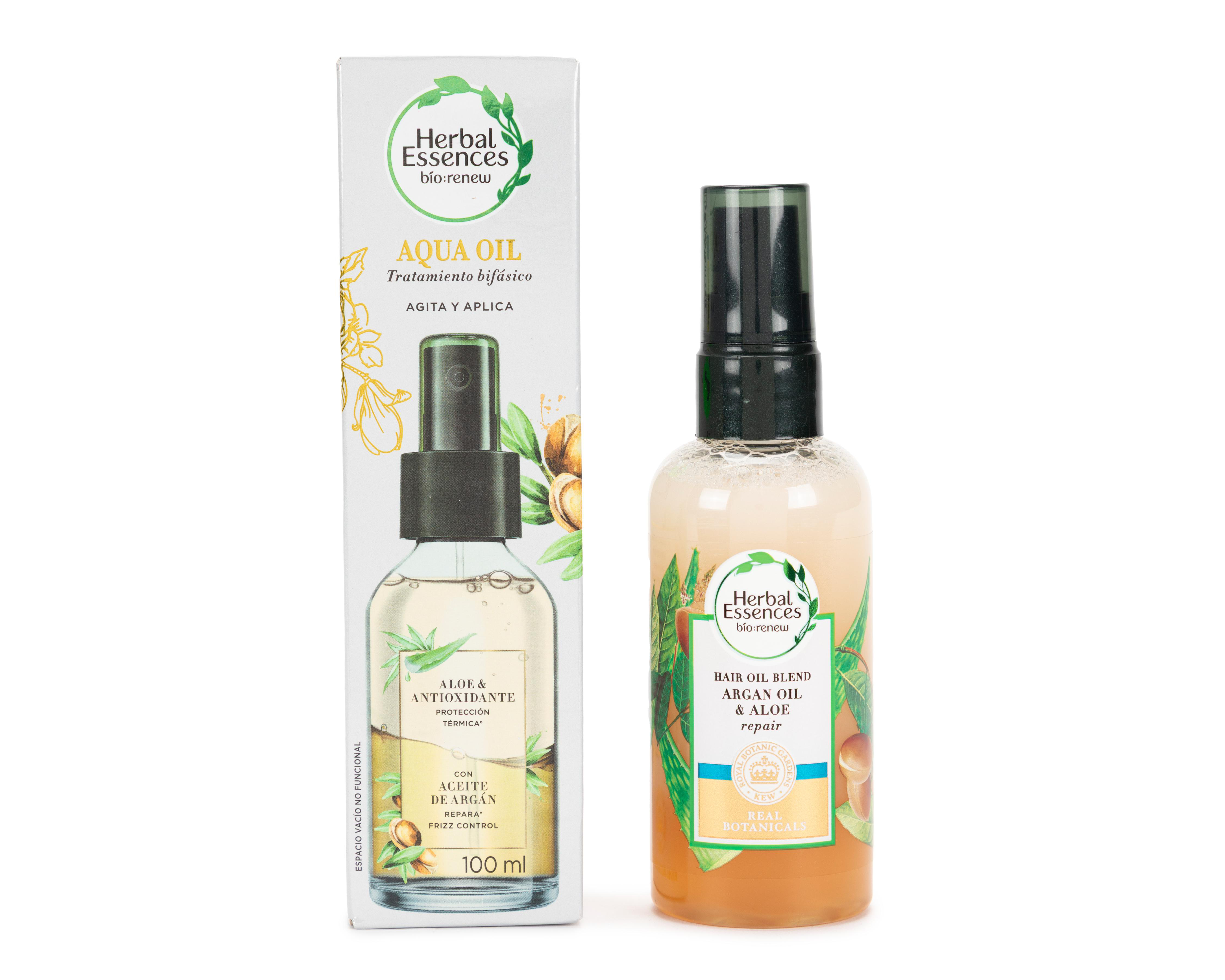 Tratamiento Capilar Herbal Essences Aqua Oil Aloe y Aceite de Argán 100 ml
