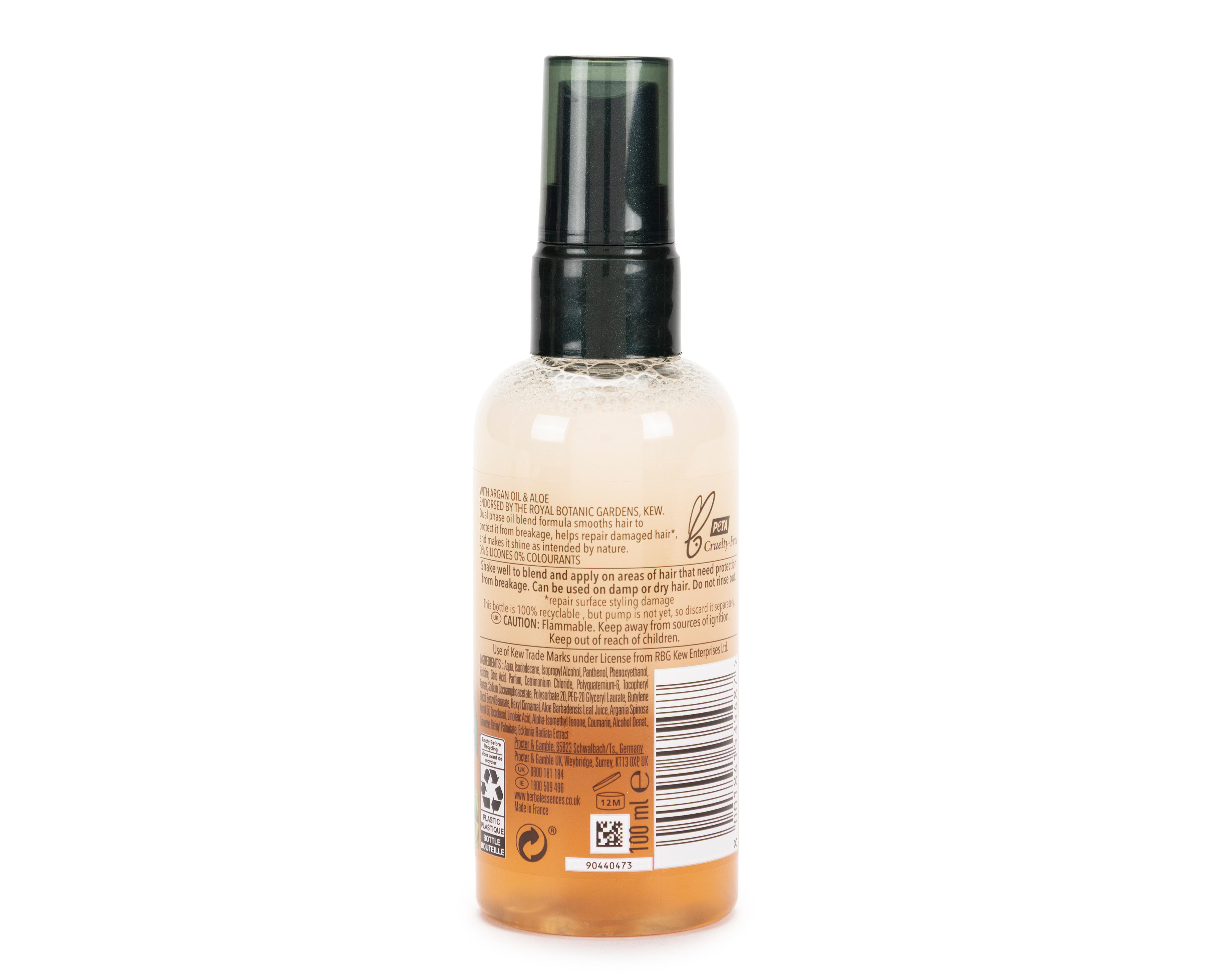 Foto 4 pulgar | Tratamiento Capilar Herbal Essences Aqua Oil Aloe y Aceite de Argán 100 ml