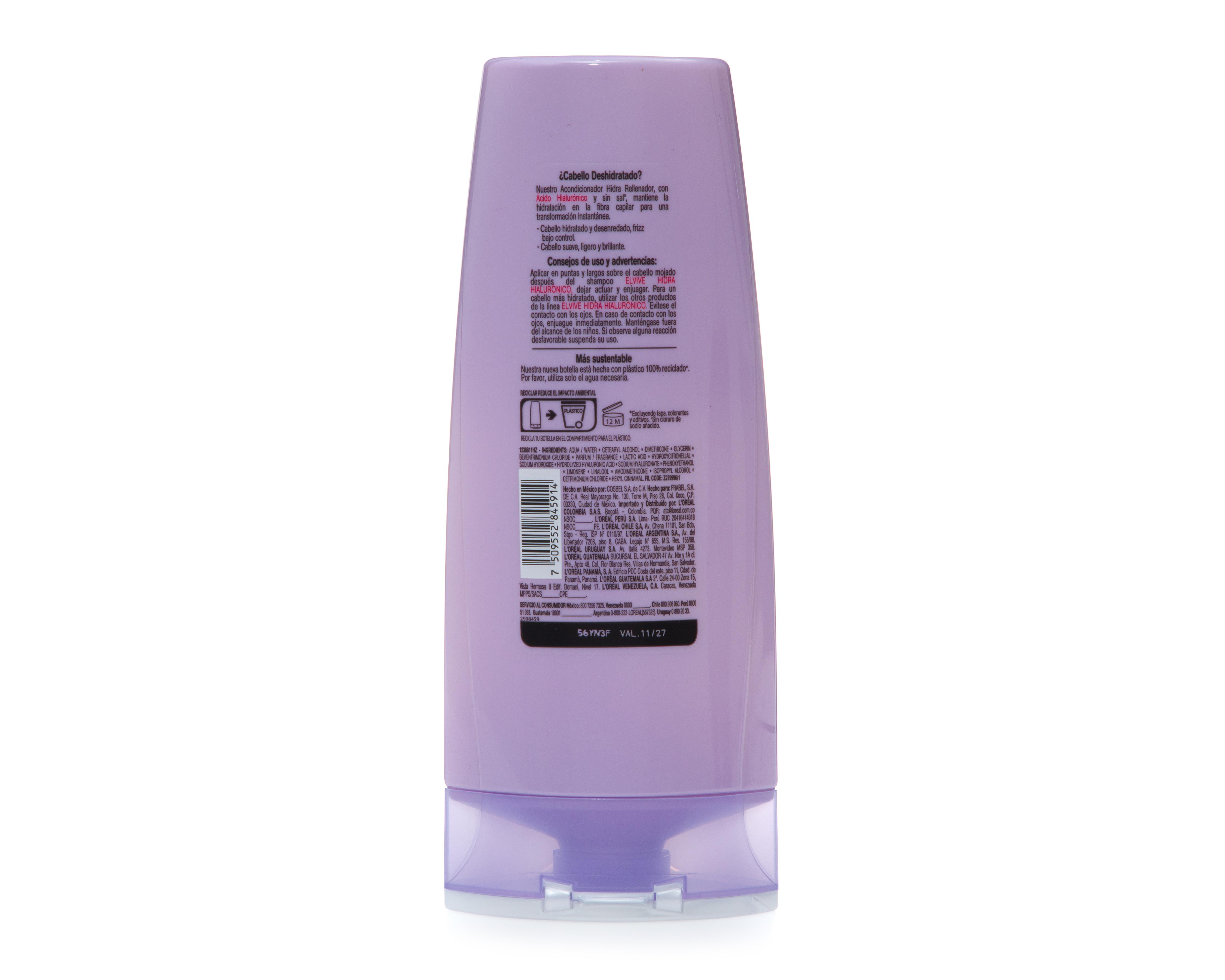 Foto 3 pulgar | Acondicionador L'Oréal Elvive Hidra Hialurónico Rellenador 370 ml