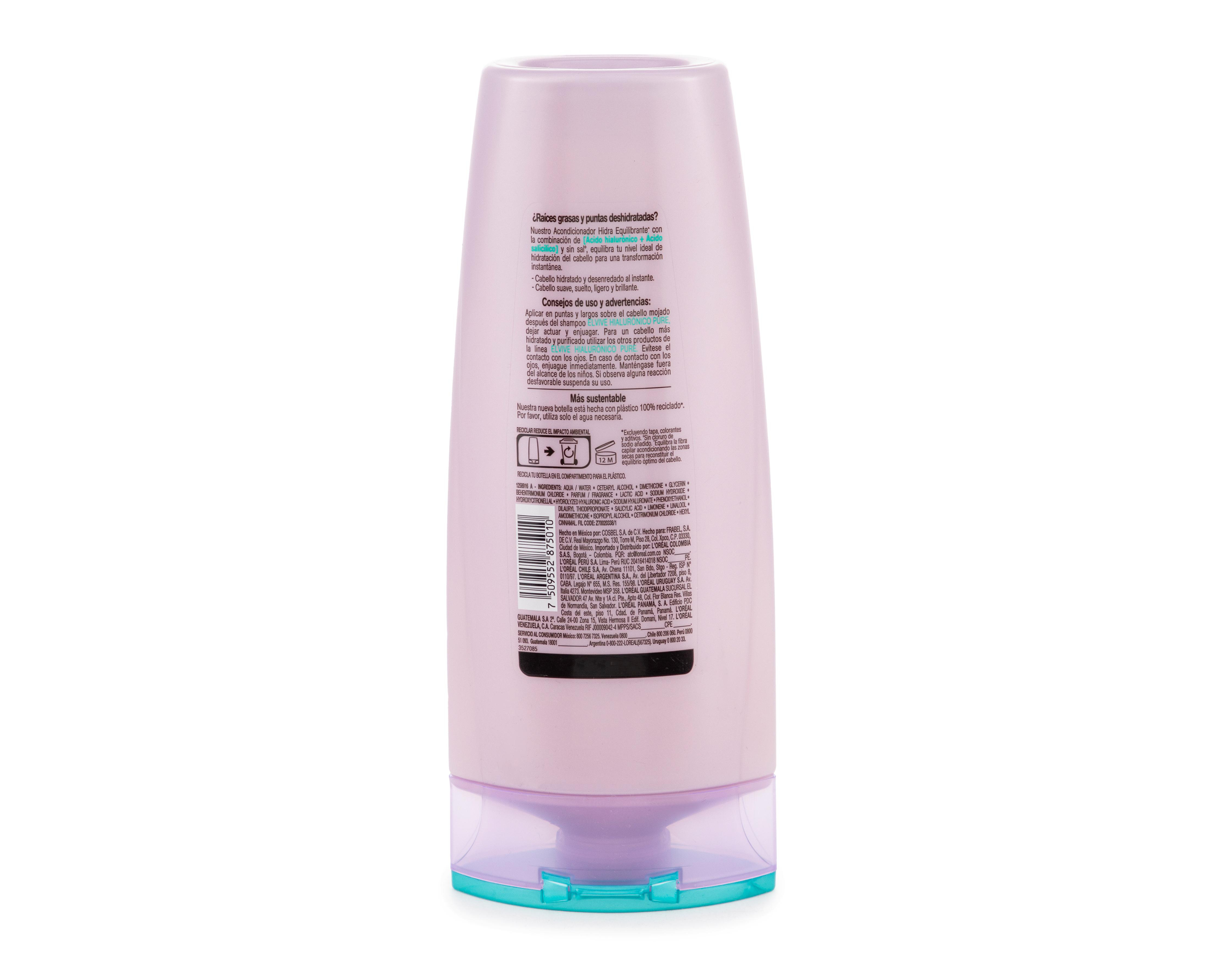 Foto 2 | Acondicionador Elvive L'Oreal Hialurónico Pure Hidra Equilibrante 370 ml