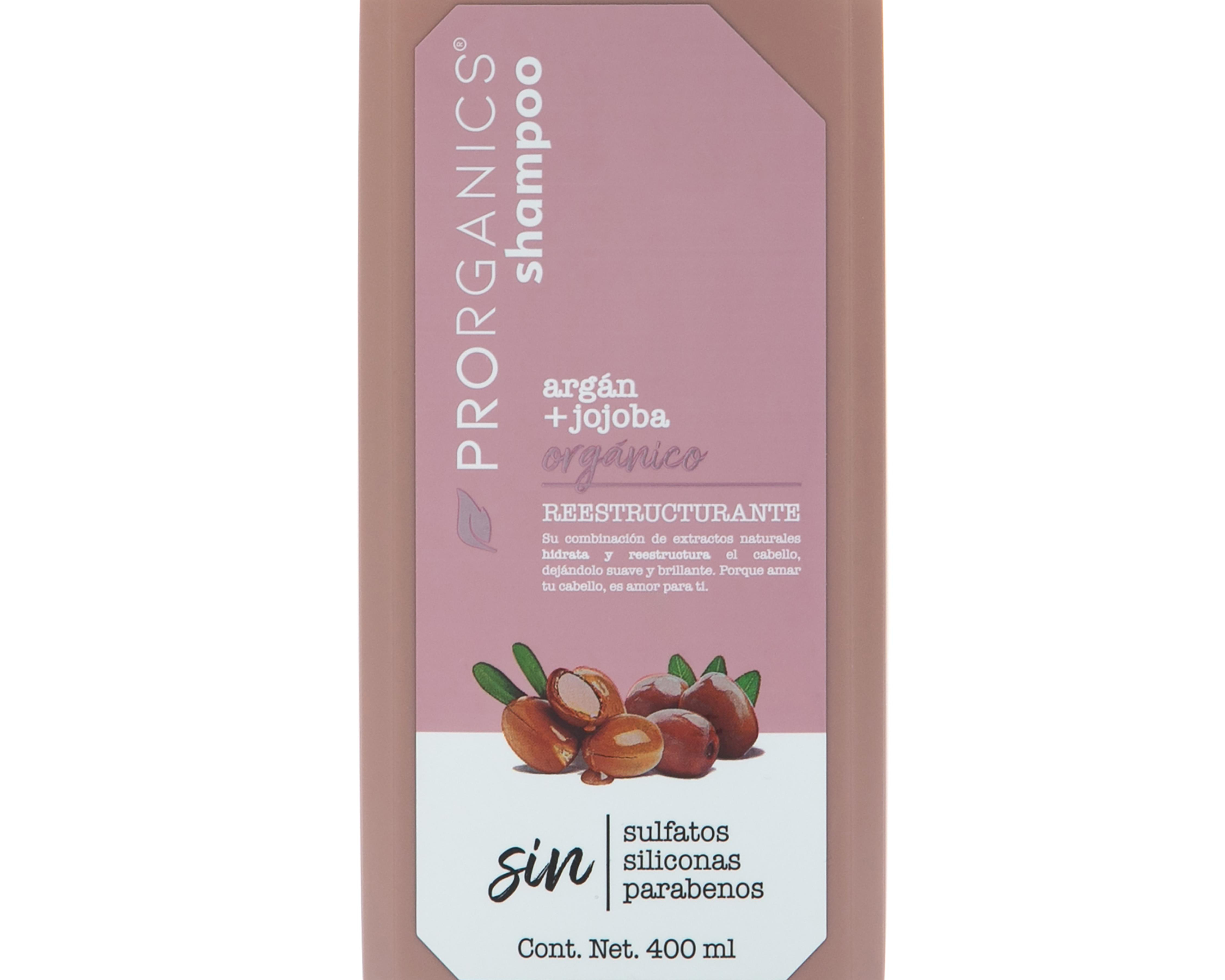 Foto 4 pulgar | Shampoo Prorganics Reestructurante 380 ml