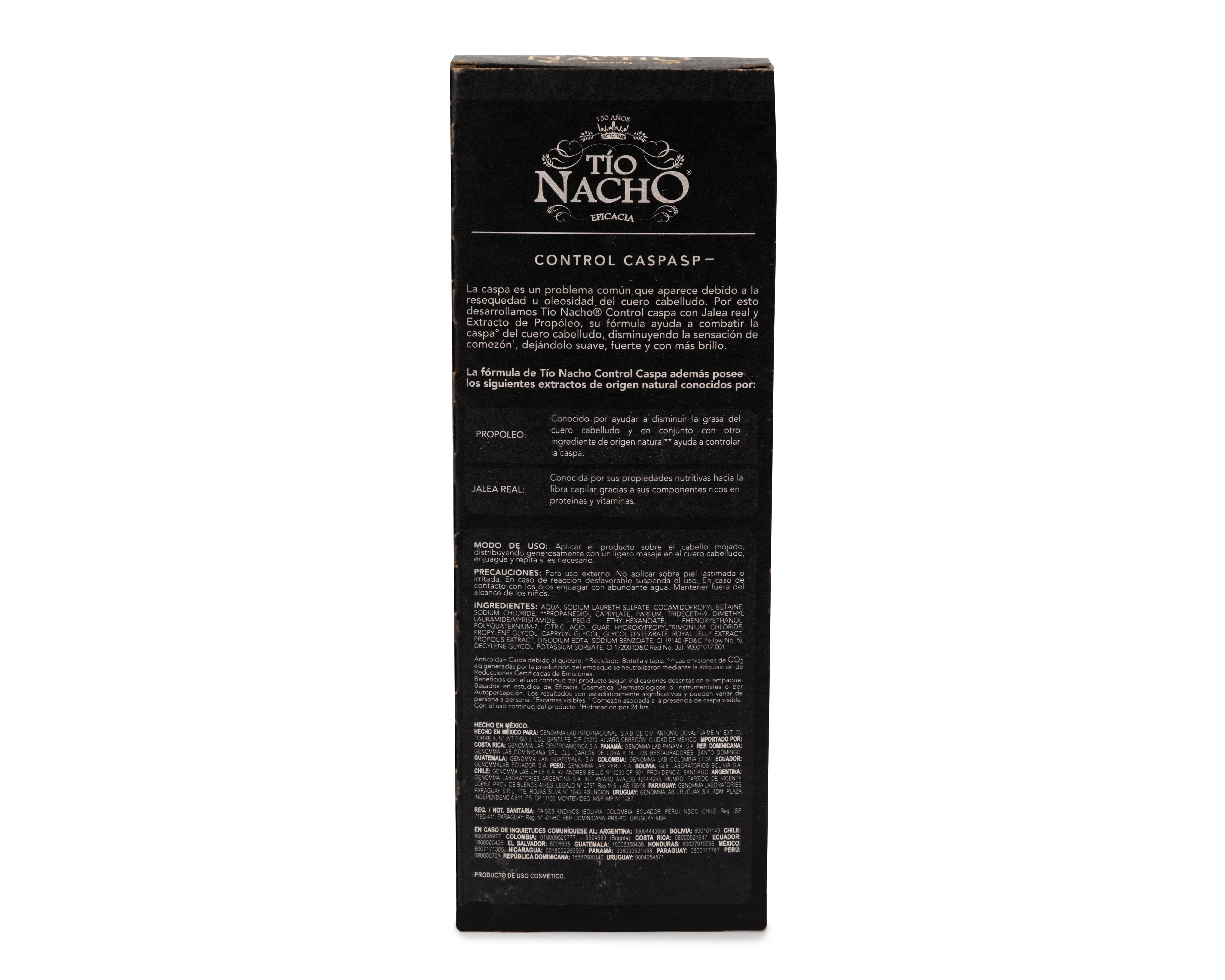 Foto 2 | Shampoo Tío Nacho Control Caspa con Jalea Real + Propóleo 415 ml