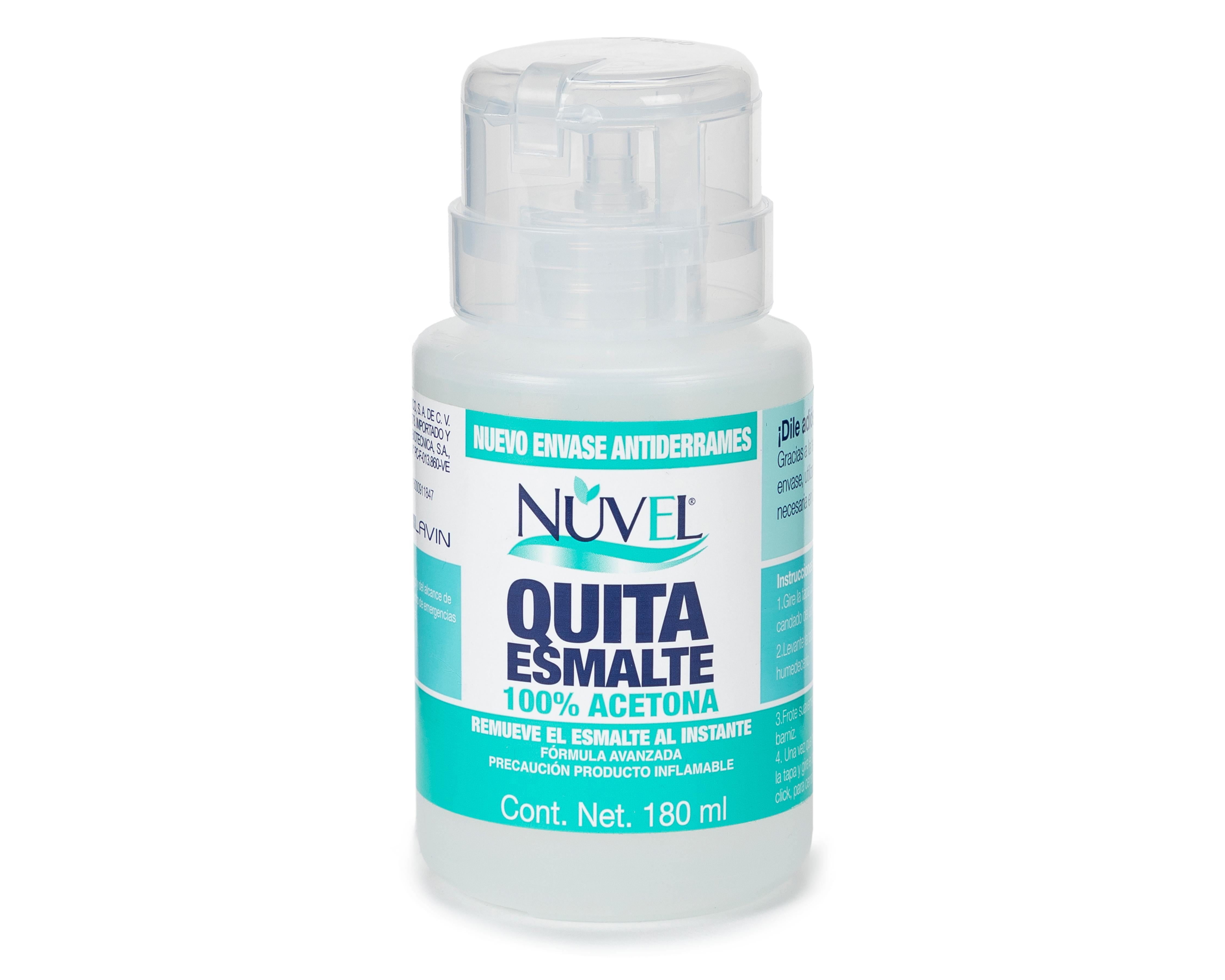 Foto 1 | Quitaesmalte Nuvel Acetona 180 ml
