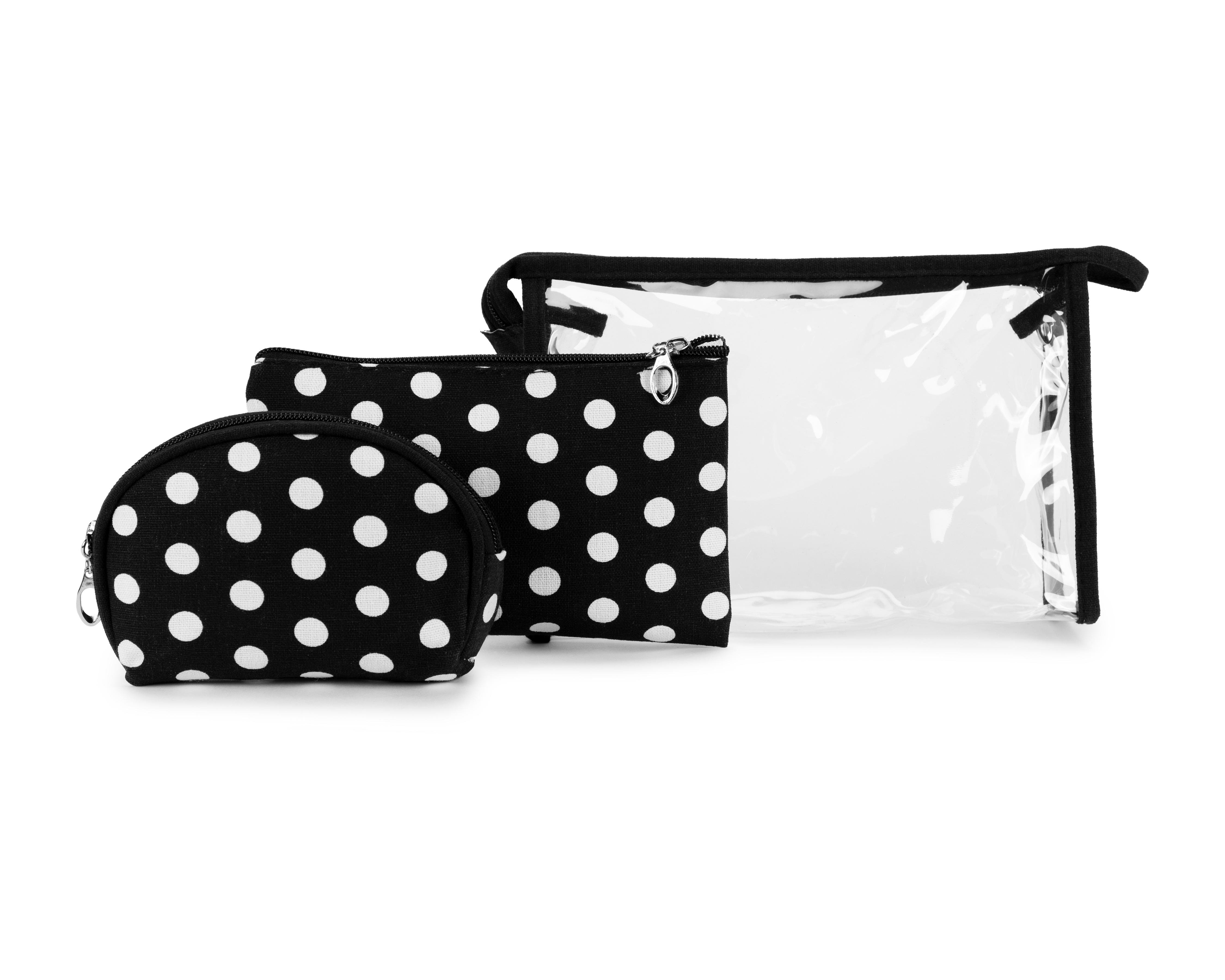 Set de Cosmetiqueras Negras Thinner 3 Piezas