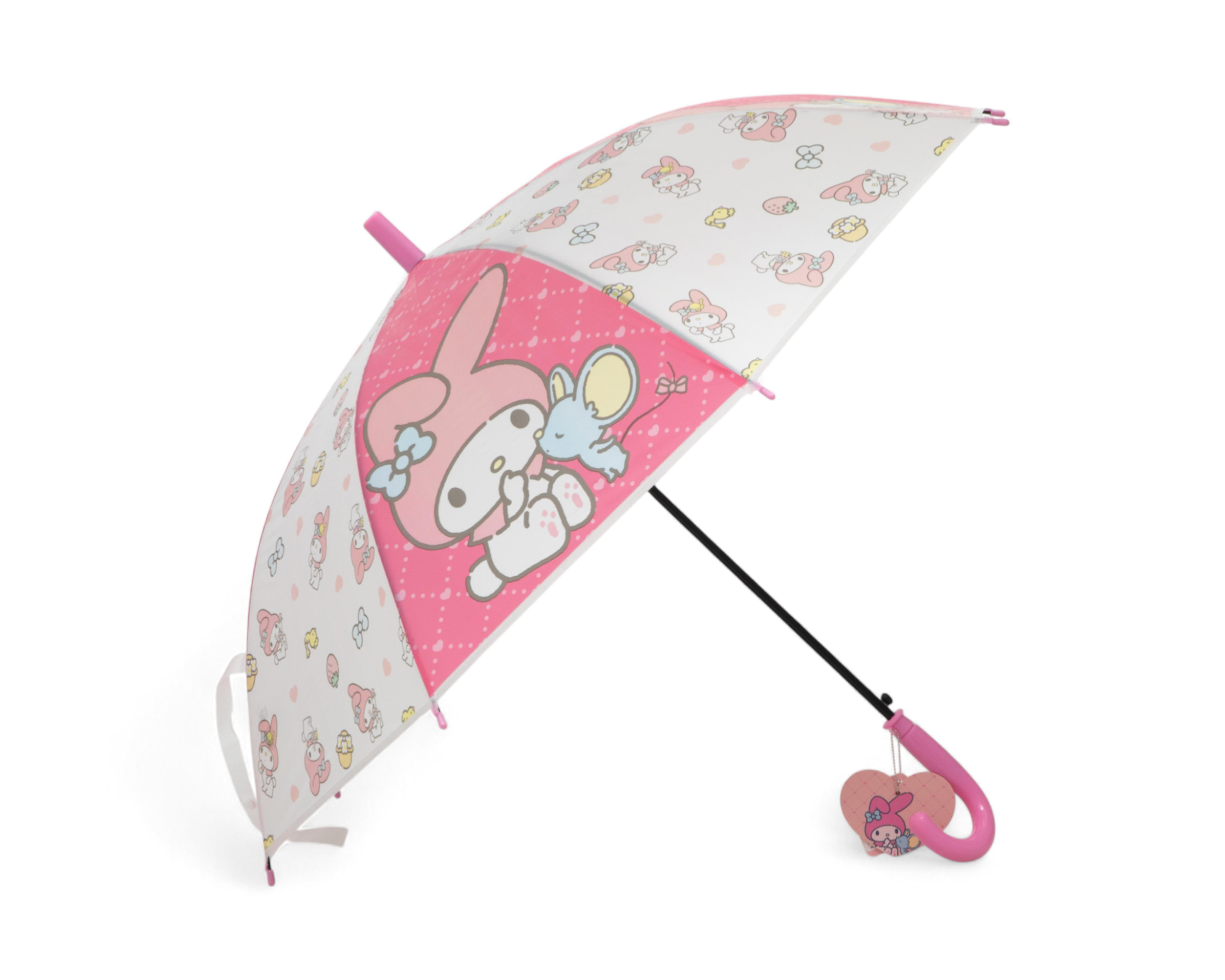Foto 3 pulgar | Paraguas Infantil My Melody Rosa con Colgante