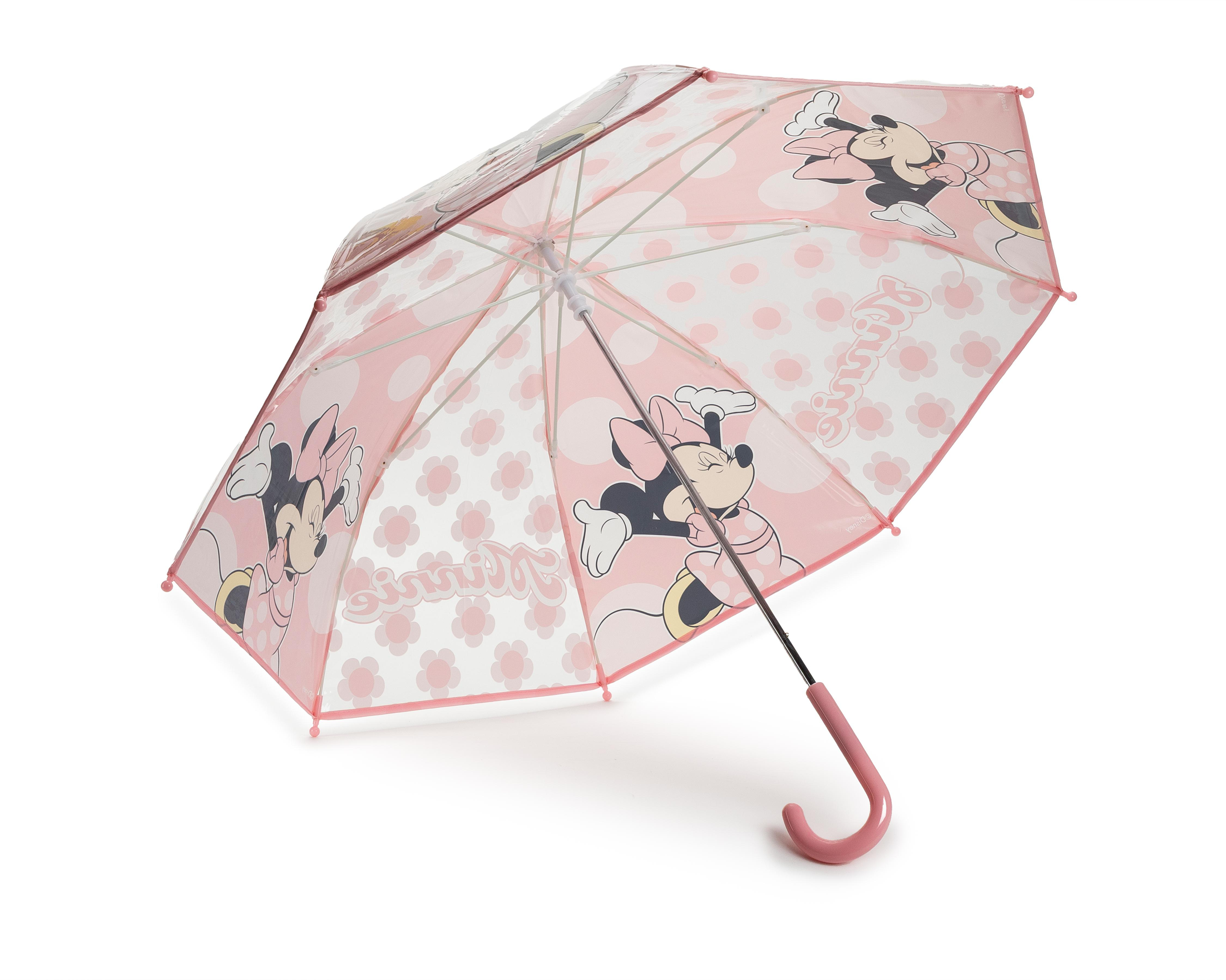 Foto 4 pulgar | Paraguas Infantil Disney Rosa Plegable Minnie Mouse