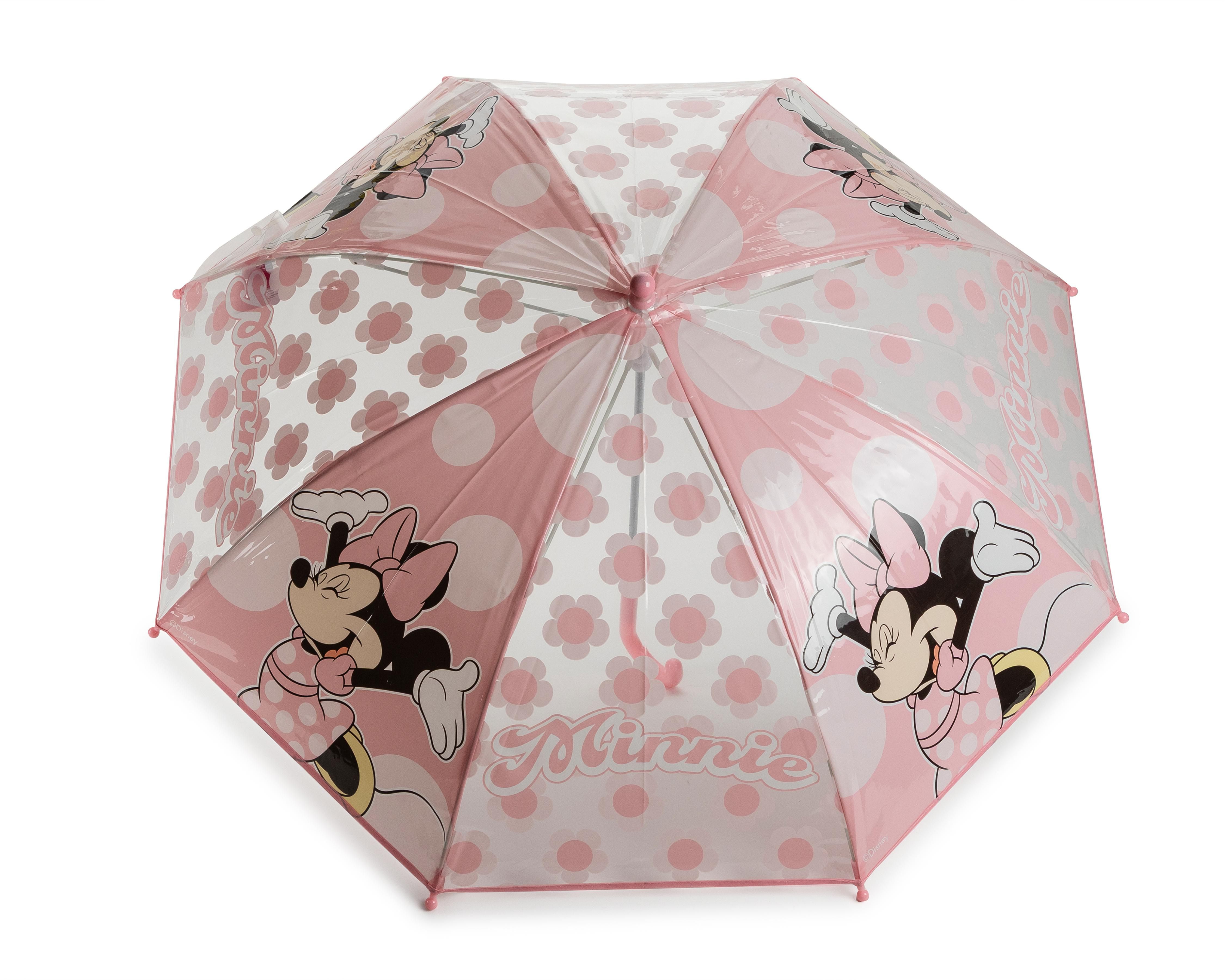 Foto 5 pulgar | Paraguas Infantil Disney Rosa Plegable Minnie Mouse