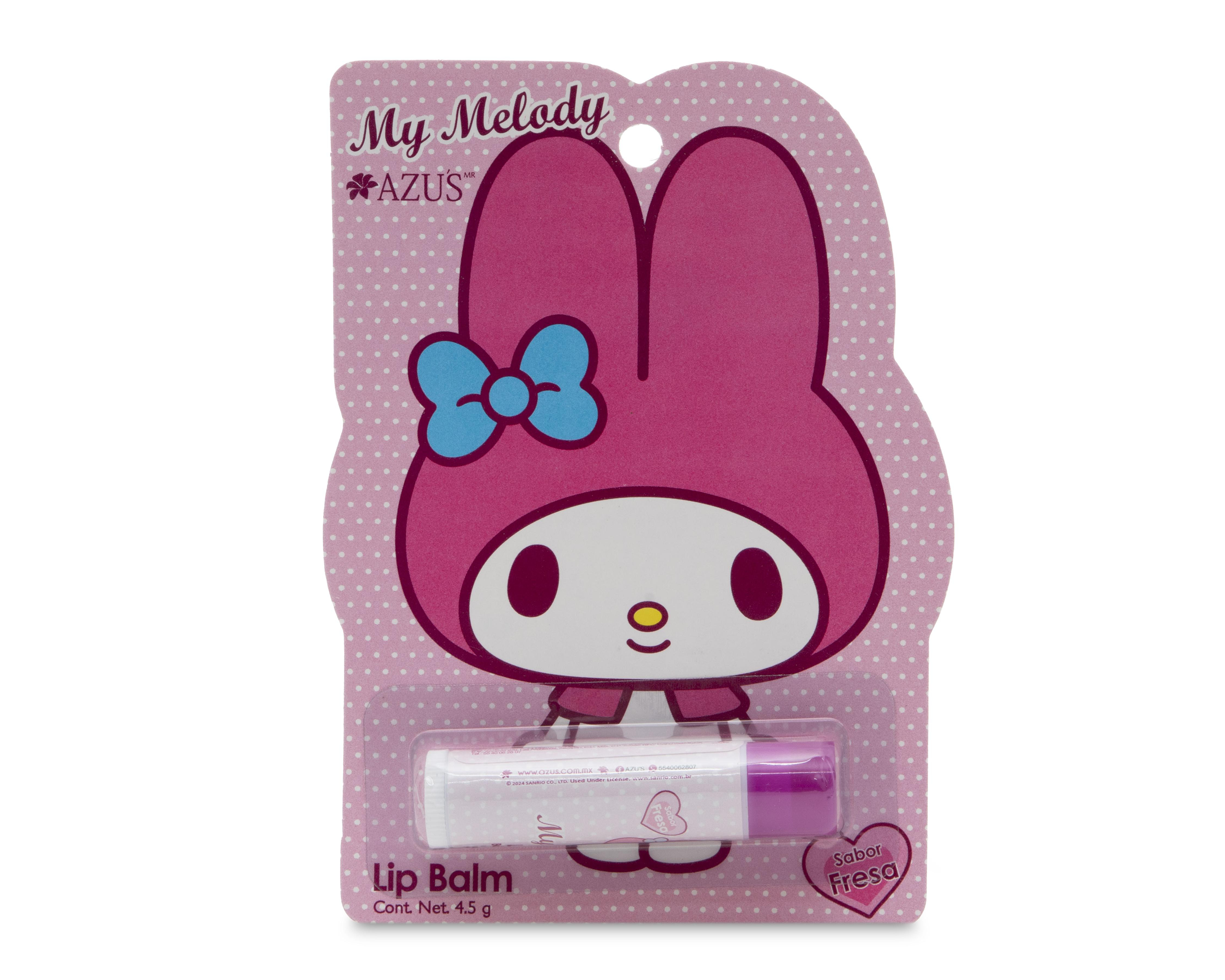 Foto 4 pulgar | Bálsamo Labial Azu's My Melody Rosa