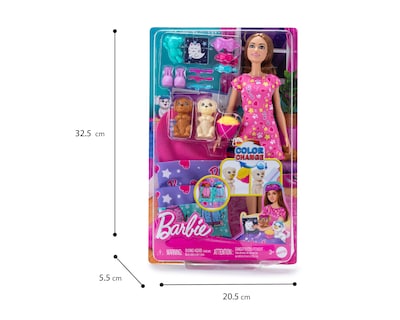 Foto 3 | Muñeca Barbie Fiesta de Pijamas con Perritos