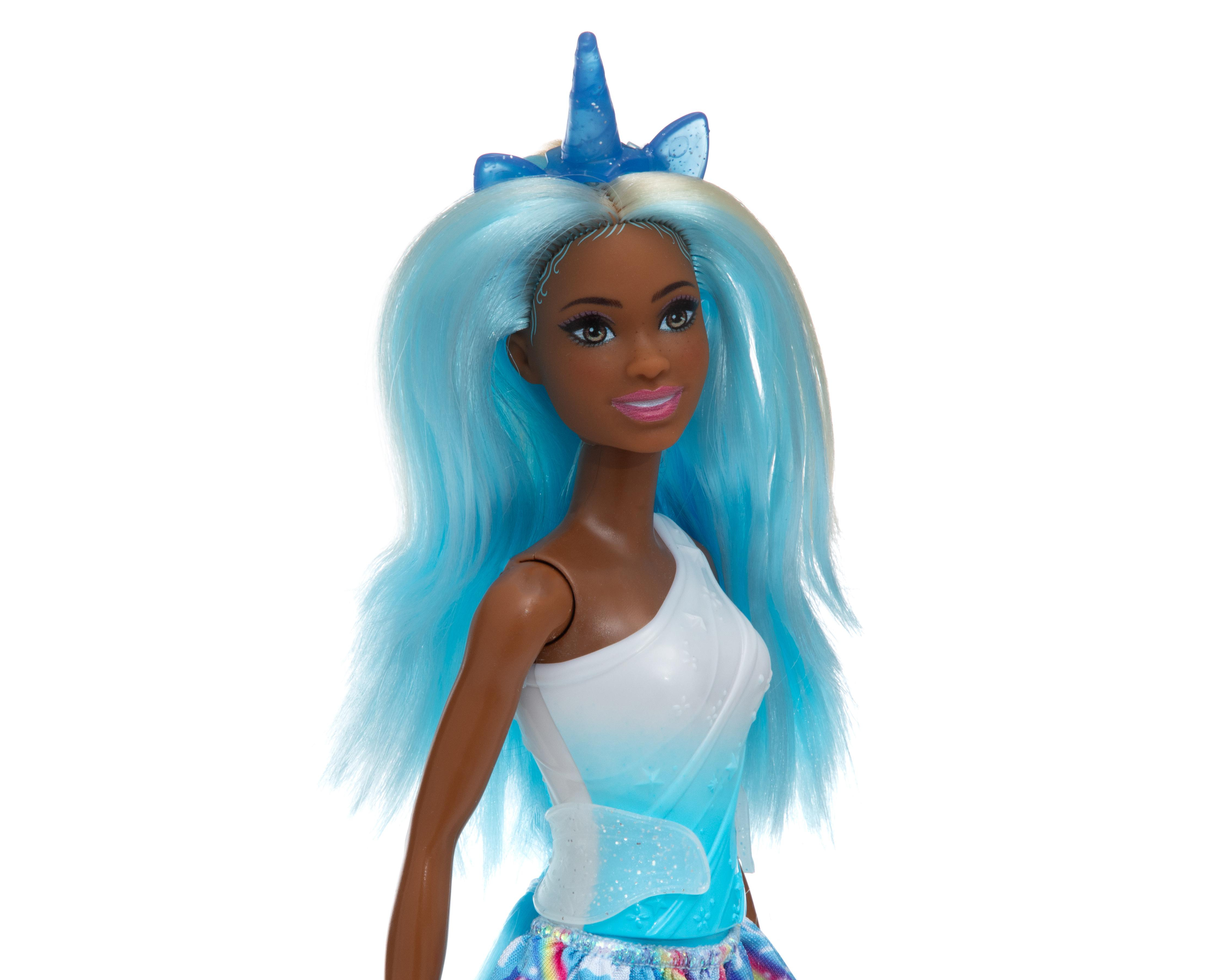 Foto 3 | Muñeca Barbie Unicornio Falda de Ensueño Azul