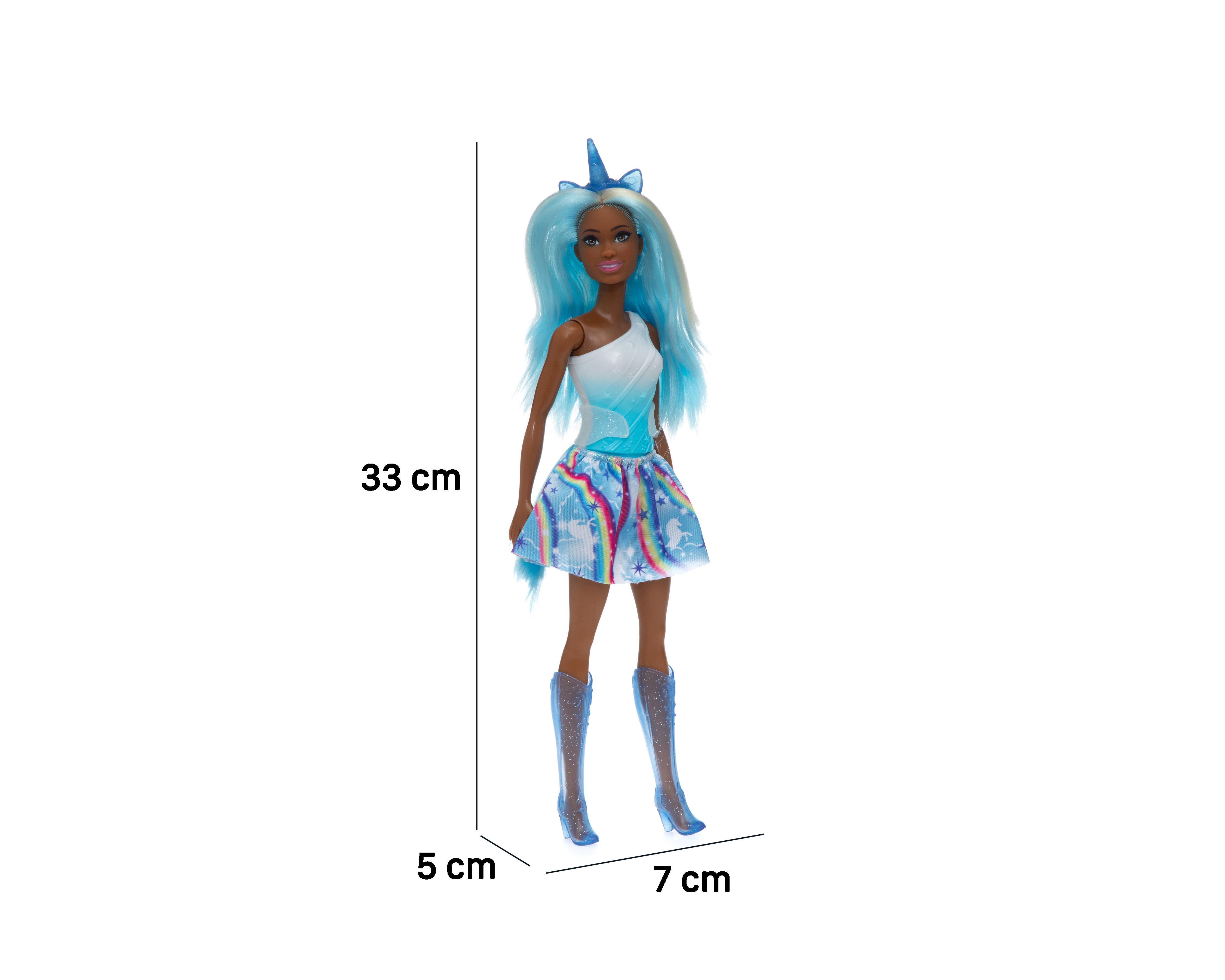 Foto 5 | Muñeca Barbie Unicornio Falda de Ensueño Azul