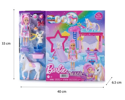 Foto 3 | Muñeca Barbie A Touch of Magic Set de Juego Chelsea y Pegaso