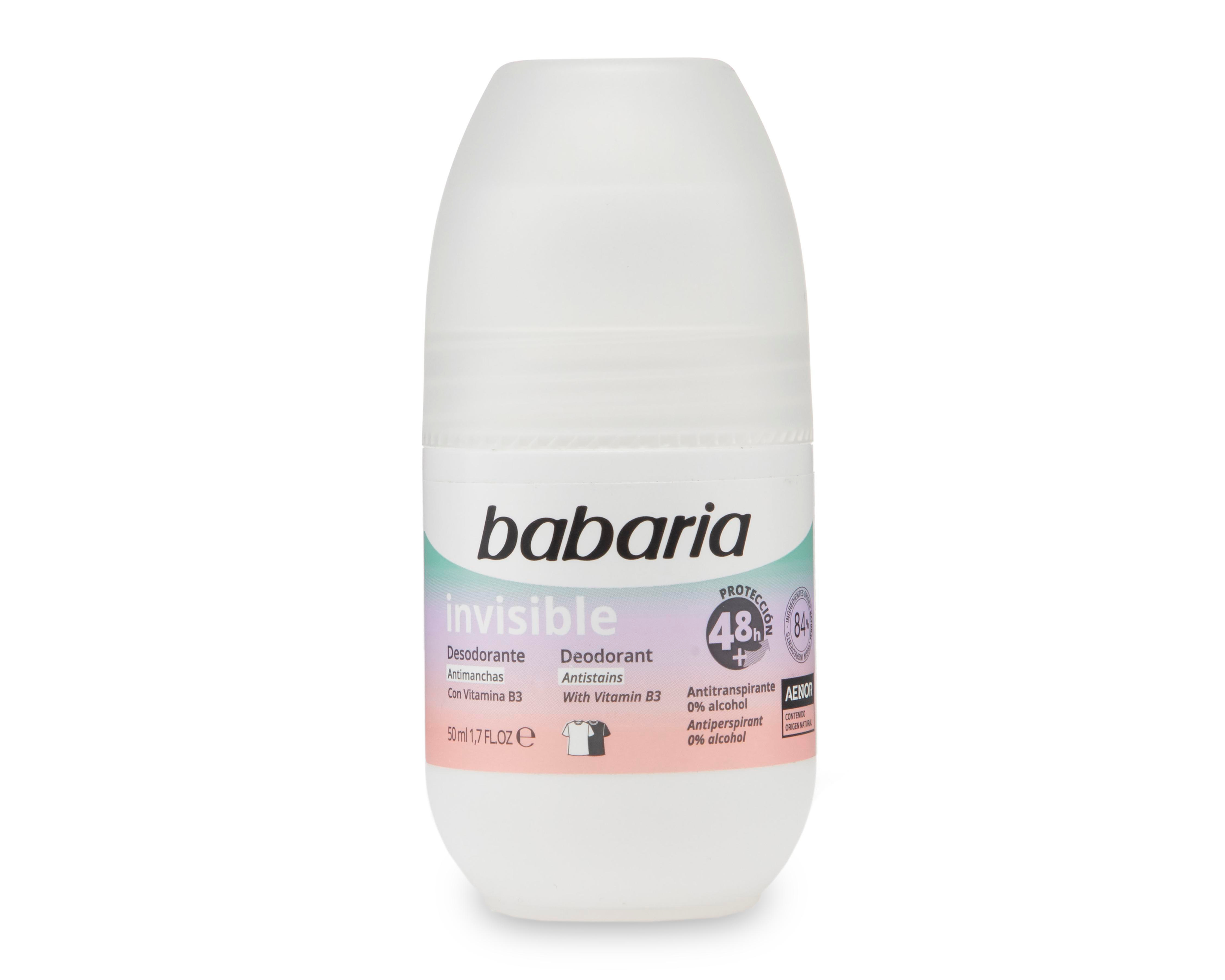 Desodorante Roll-On Babaria Invisible con Vitamina B3 50 ml