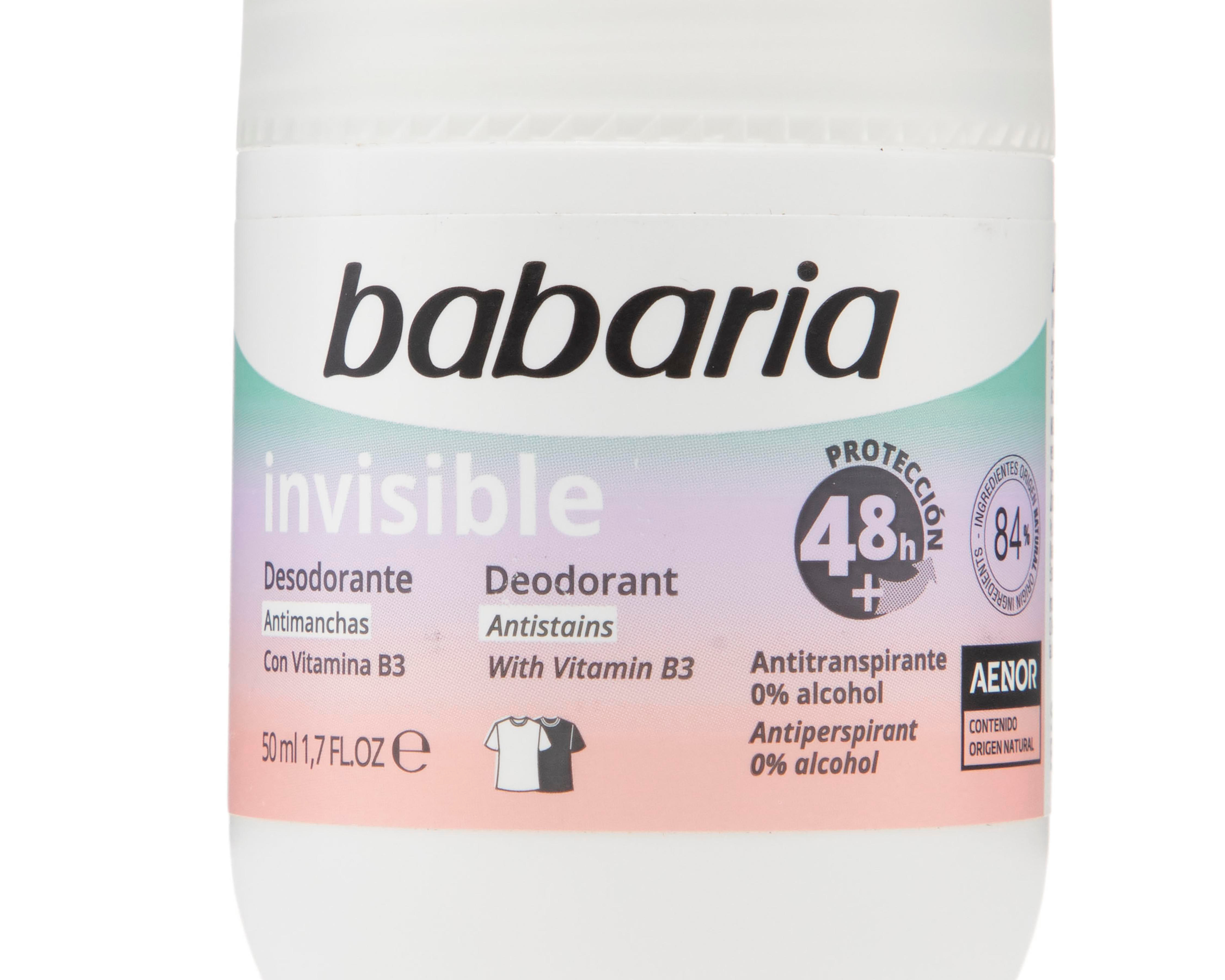 Foto 4 pulgar | Desodorante Roll-On Babaria Invisible con Vitamina B3 50 ml