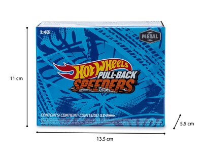 Foto 3 | Carro a Fricción Hot Wheels Pull-Back Speeders