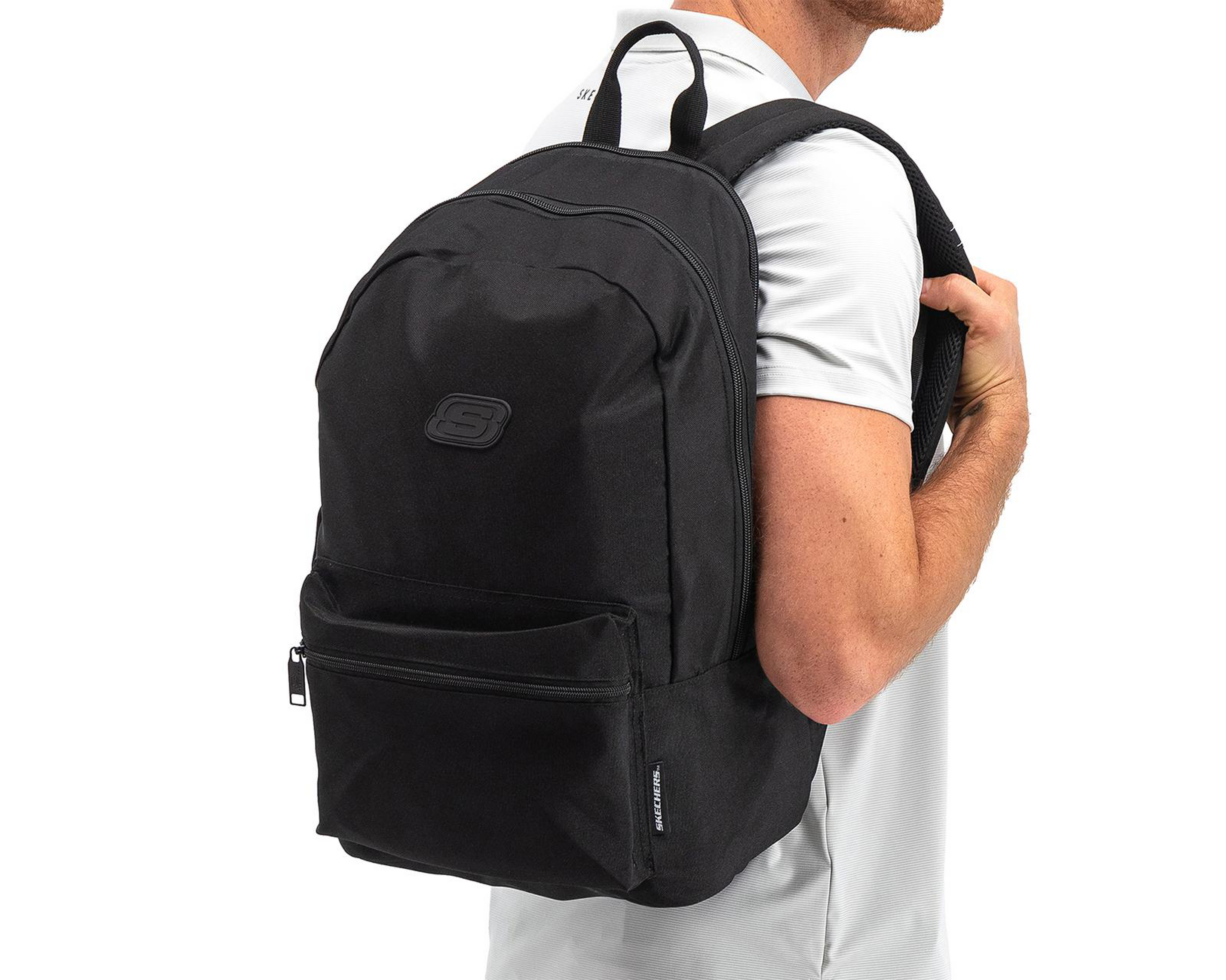 Foto 3 pulgar | Mochila Skechers Essencial Negra