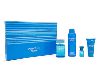 Foto 1 | Estuche para Hombre Perry Ellis Aqua 4 Piezas