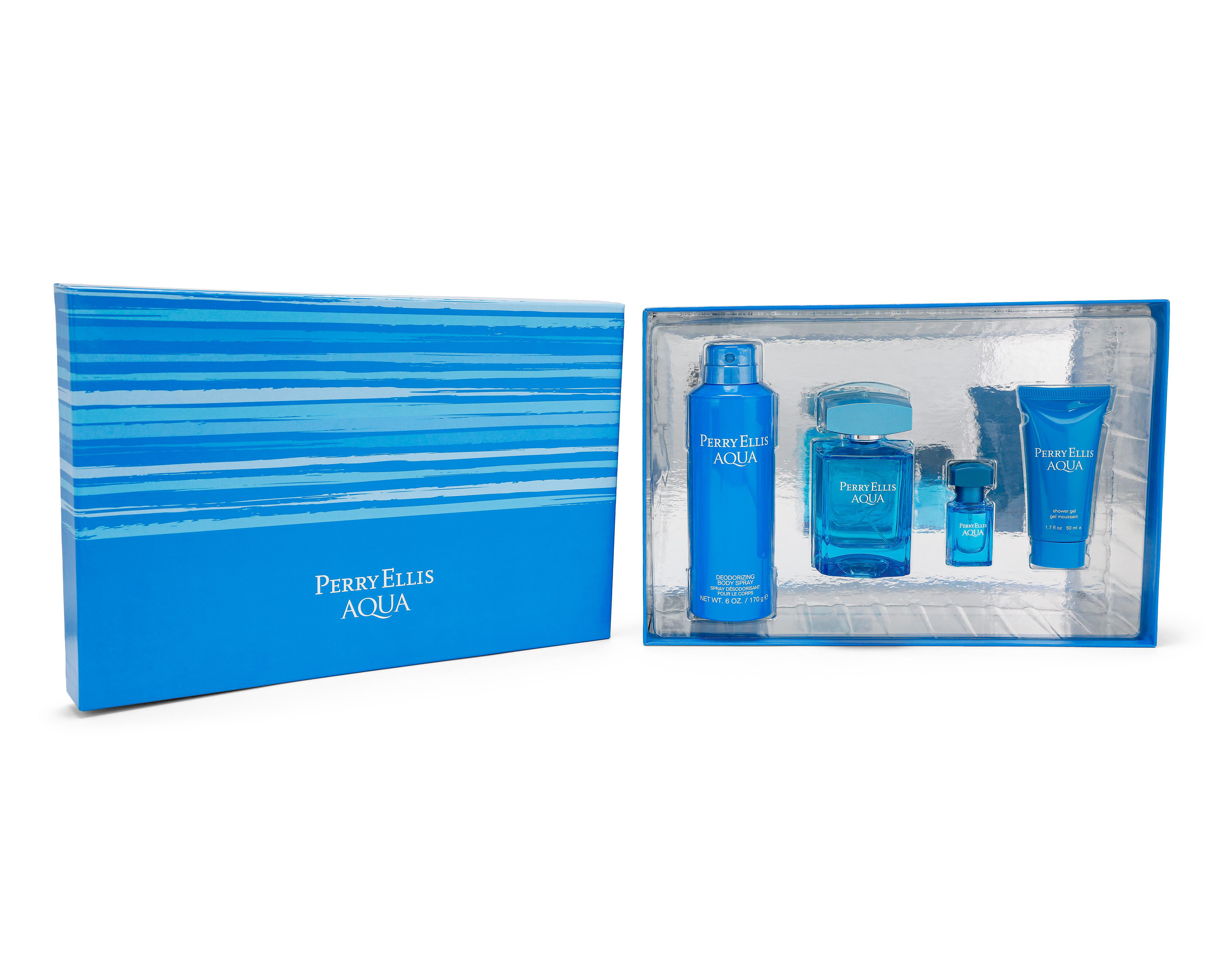 Foto 5 pulgar | Estuche para Hombre Perry Ellis Aqua 4 Piezas