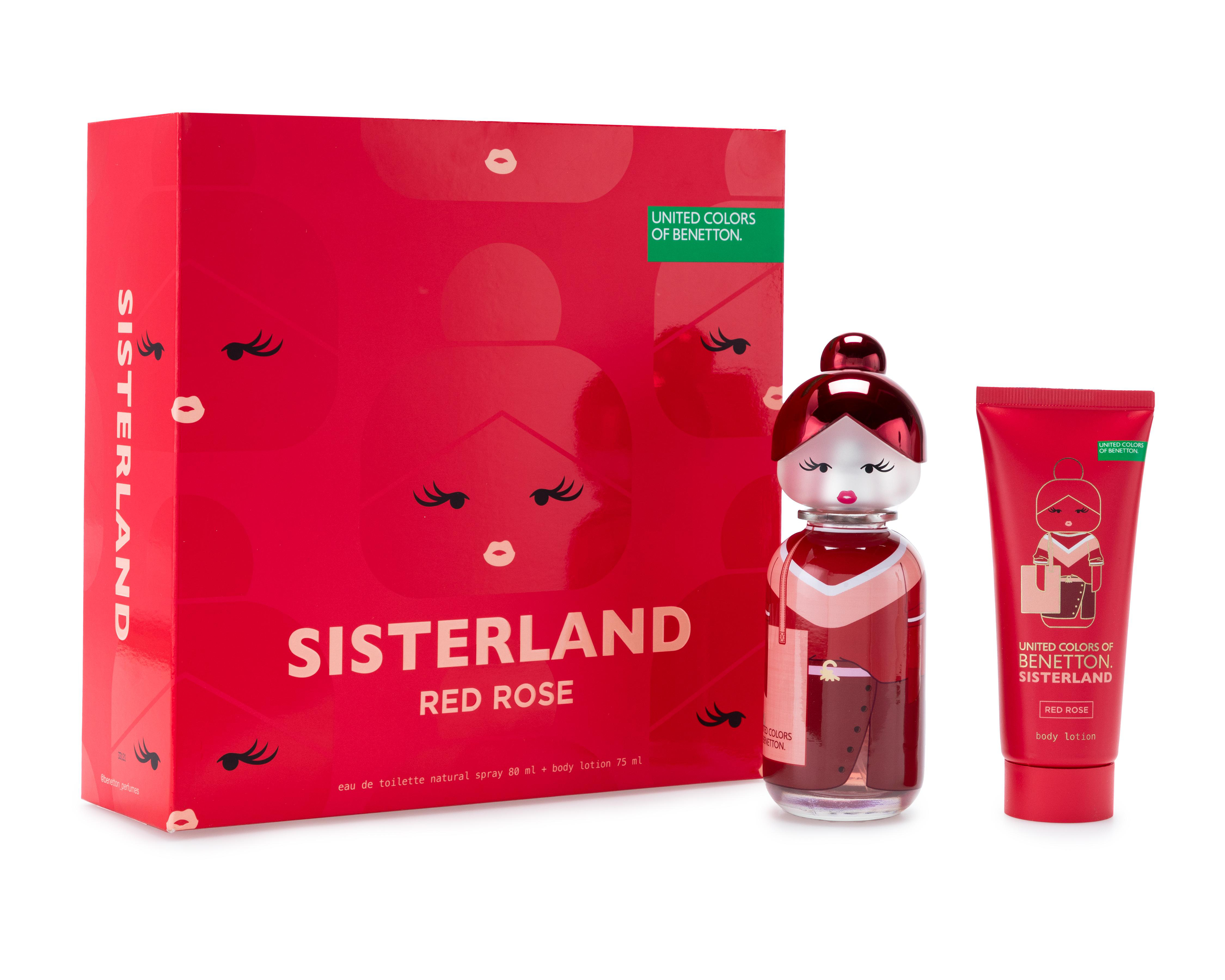 Foto 2 pulgar | Estuche para Mujer United Colors Of Benetton Sisterland Red Rose 2 Piezas