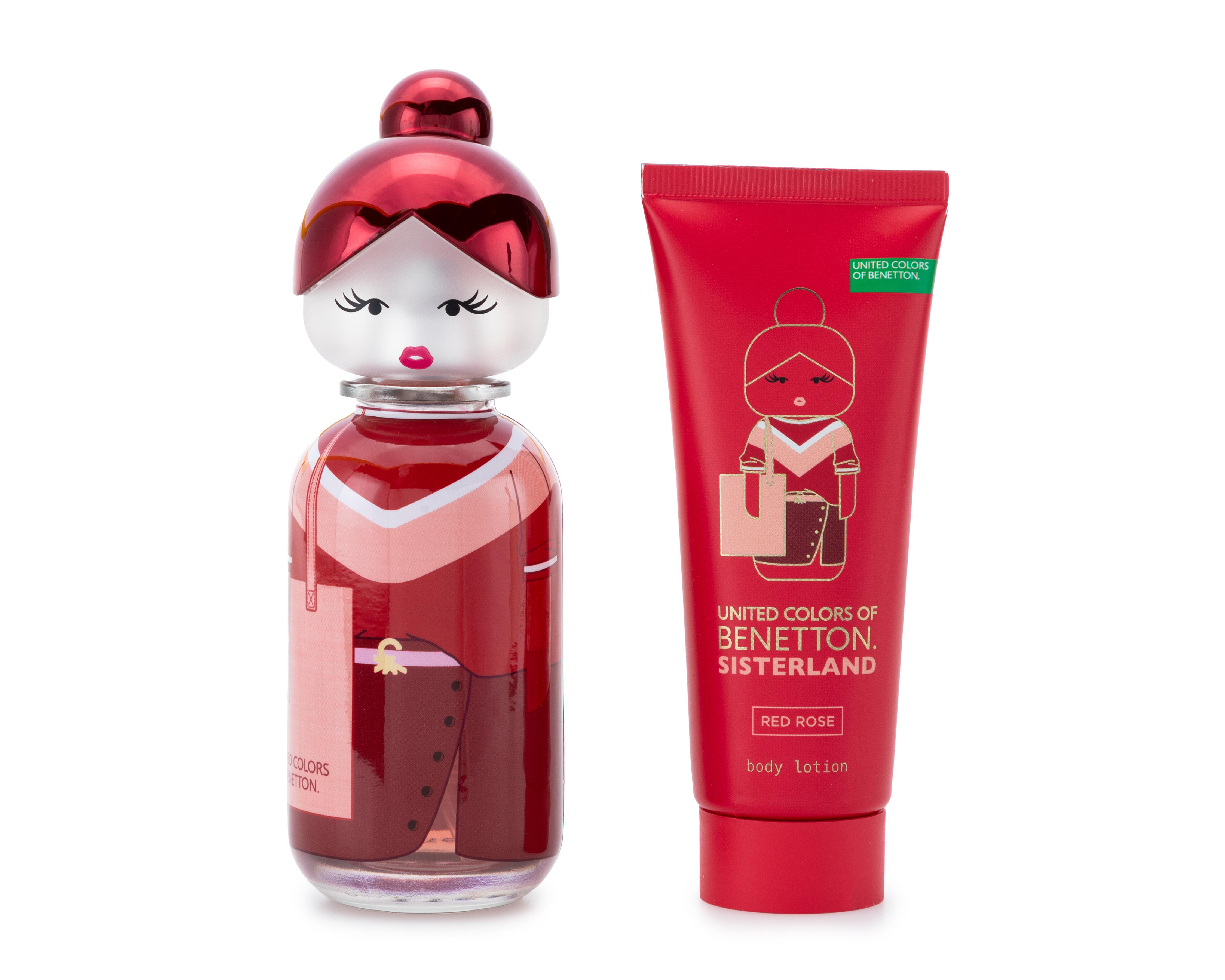Foto 3 pulgar | Estuche para Mujer United Colors Of Benetton Sisterland Red Rose 2 Piezas