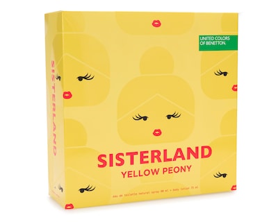 Foto 4 | Estuche para Mujer United Colors Of Benetton Sisterland Yellow Peony 2 Piezas