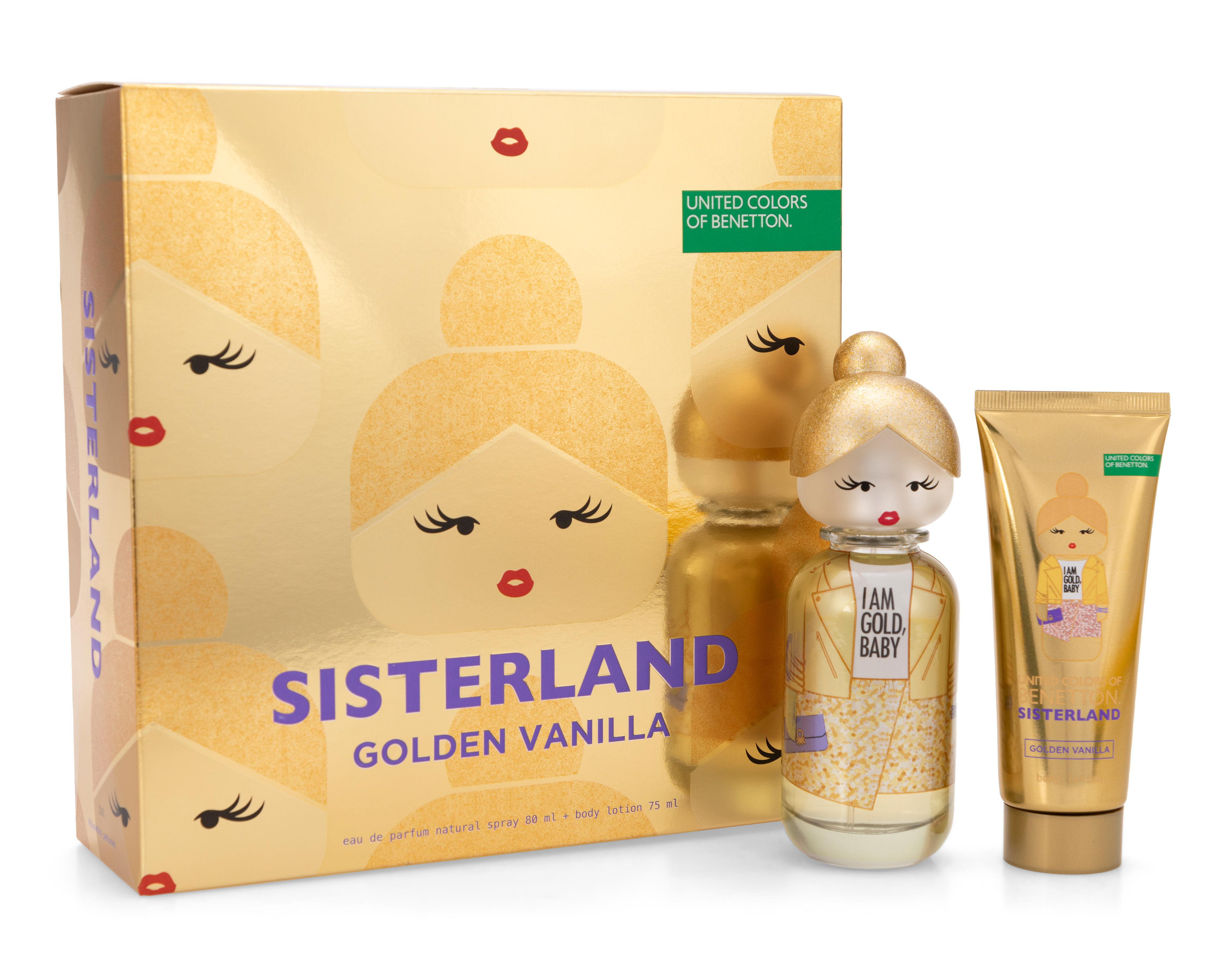 Foto 1 | Estuche para Mujer United Colors Of Benetton Sisterland Golden Vanilla 2 Piezas