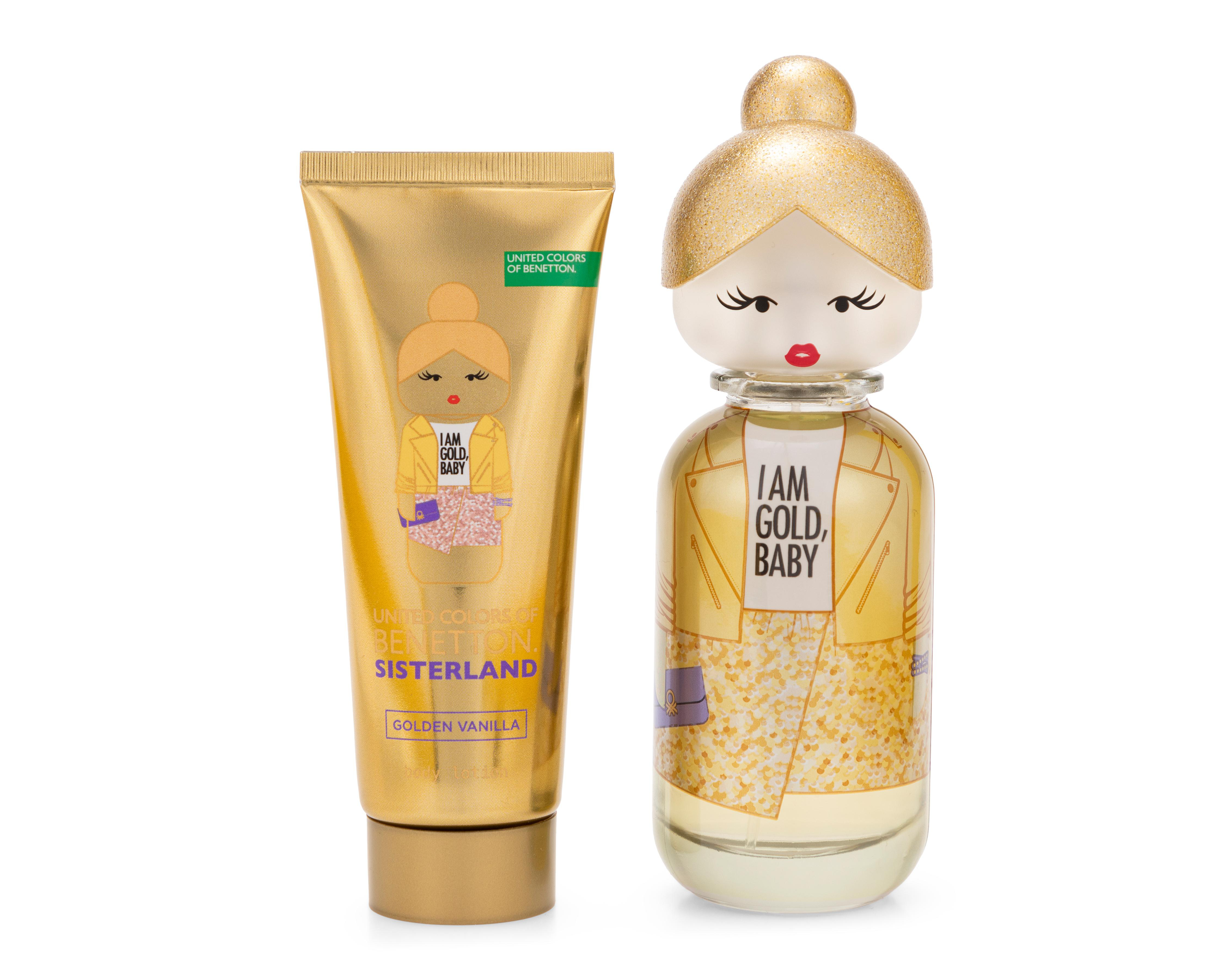 Foto 4 pulgar | Estuche para Mujer United Colors Of Benetton Sisterland Golden Vanilla 2 Piezas