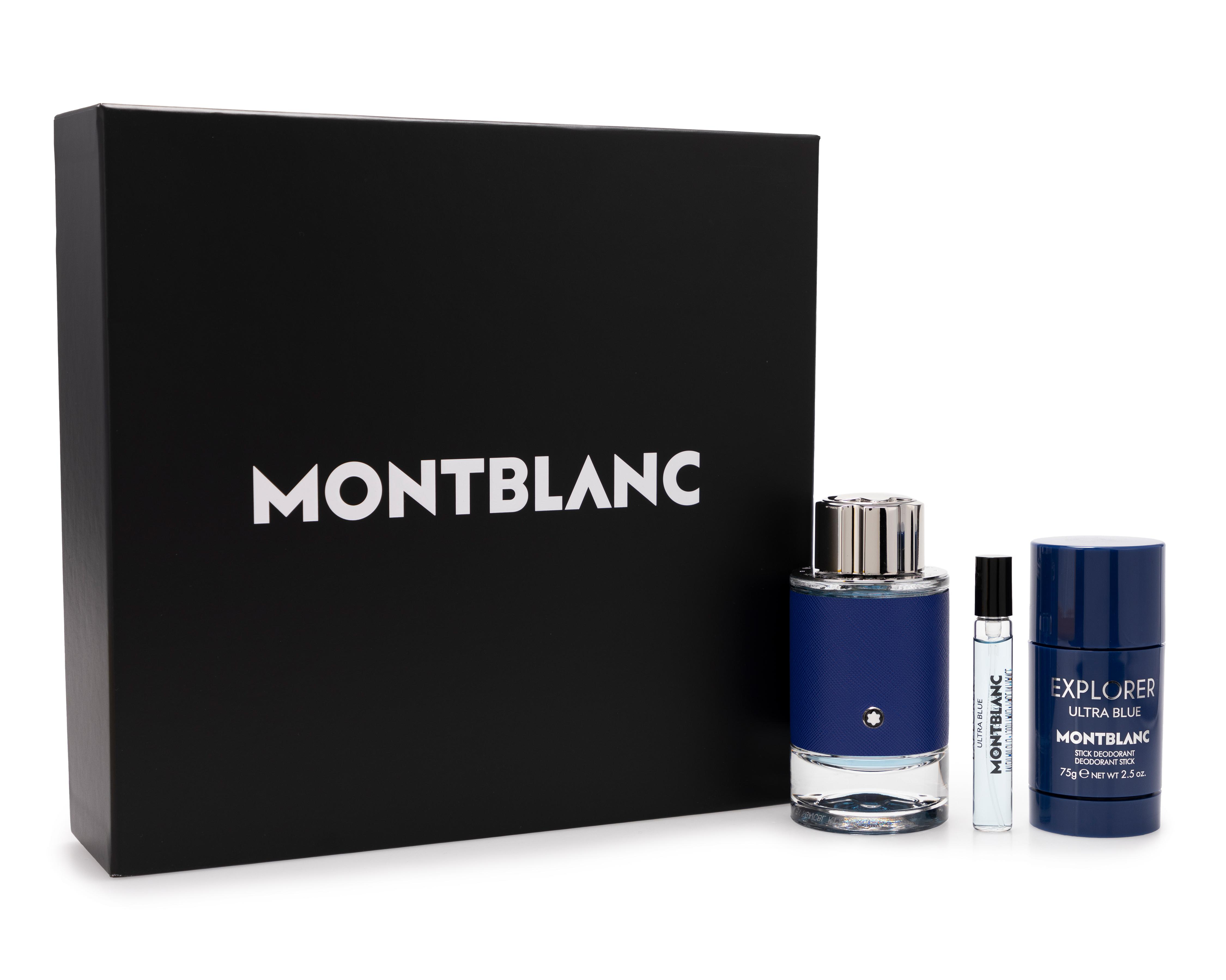 Foto 2 pulgar | Estuche para Hombre Montblanc Explorer Ultra Blue 3 Piezas