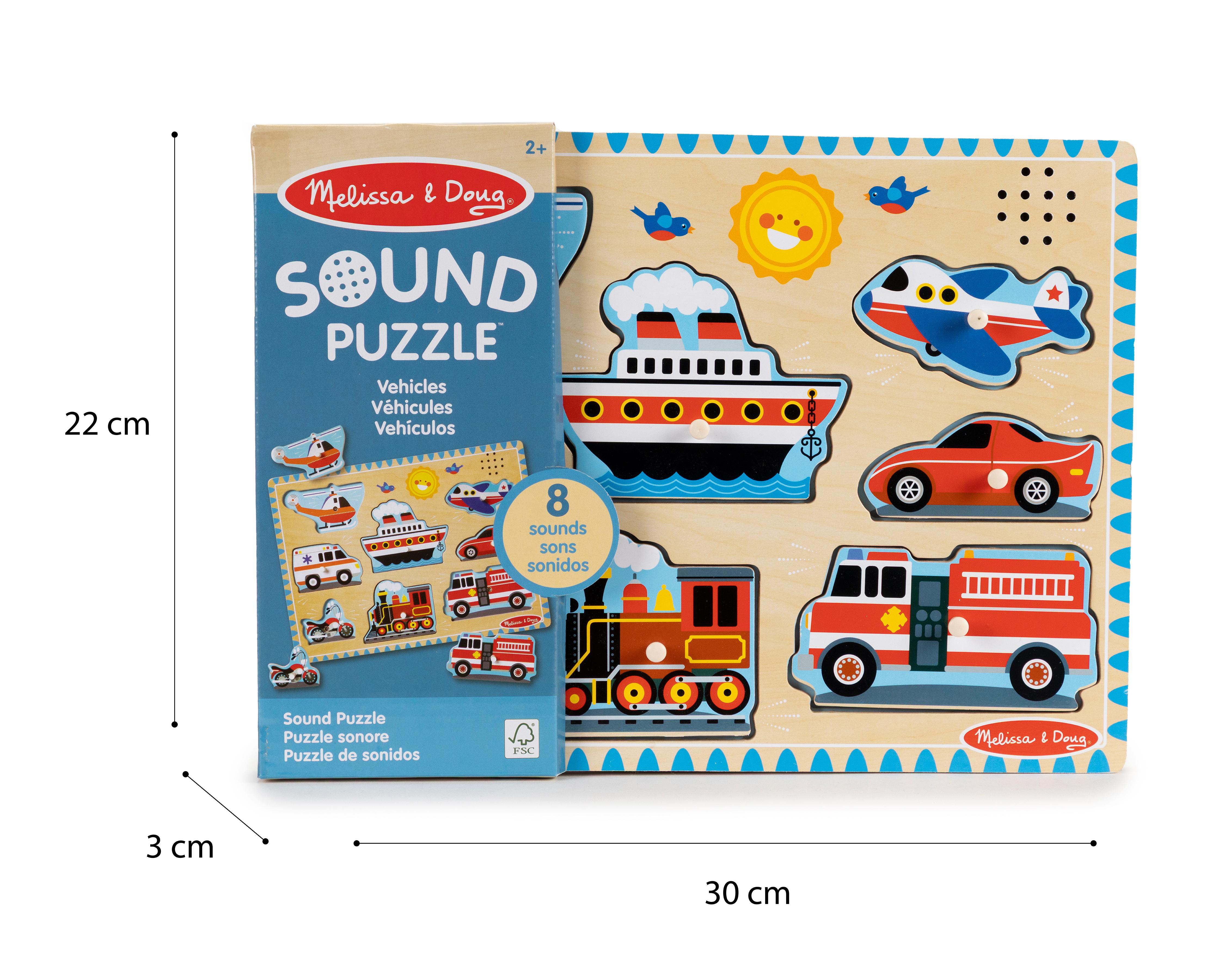 Foto 5 pulgar | Rompecabezas con Sonido de Vehículos Melissa & Doug 8 Piezas