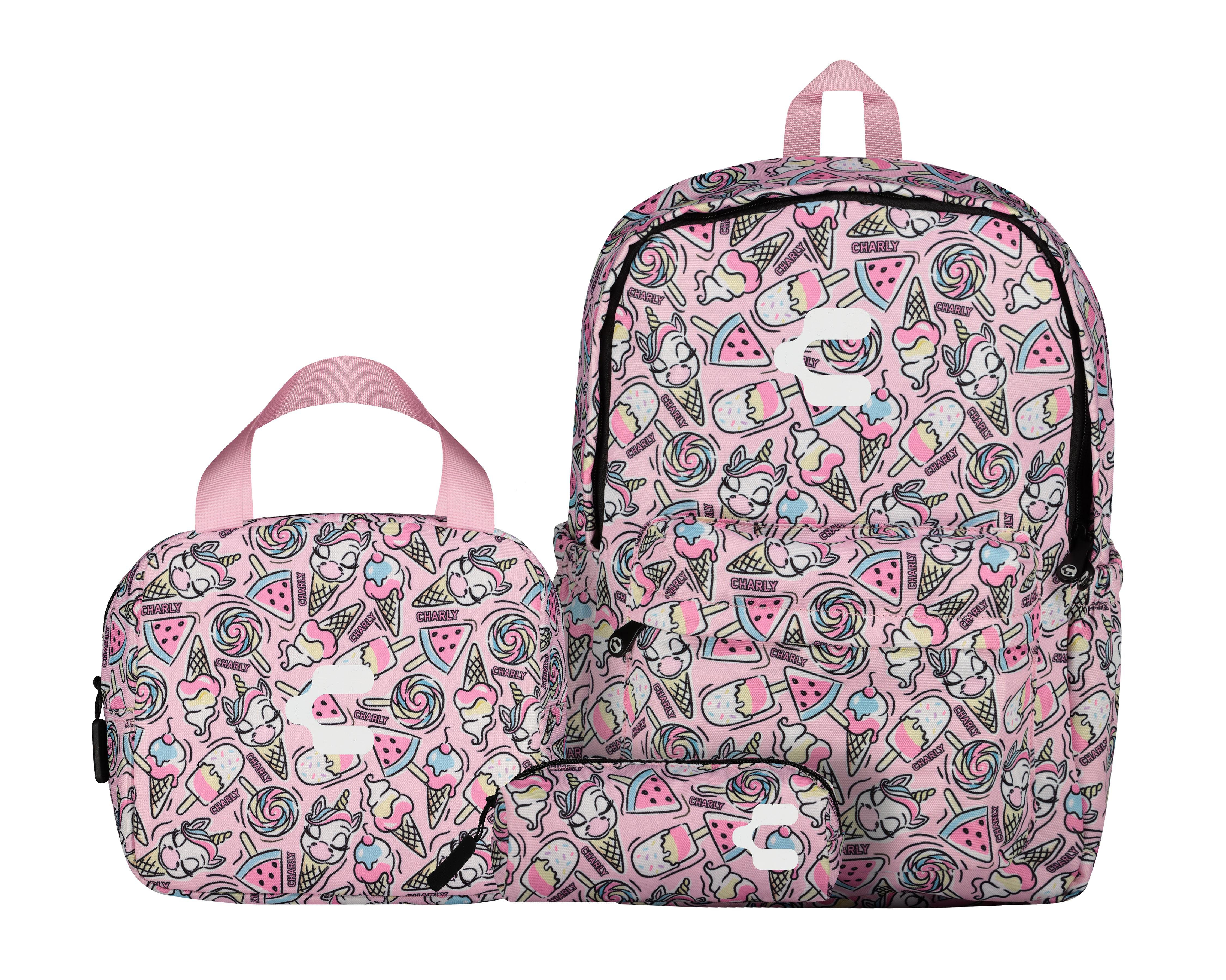 Mochila Charly con Lonchera y Estuche