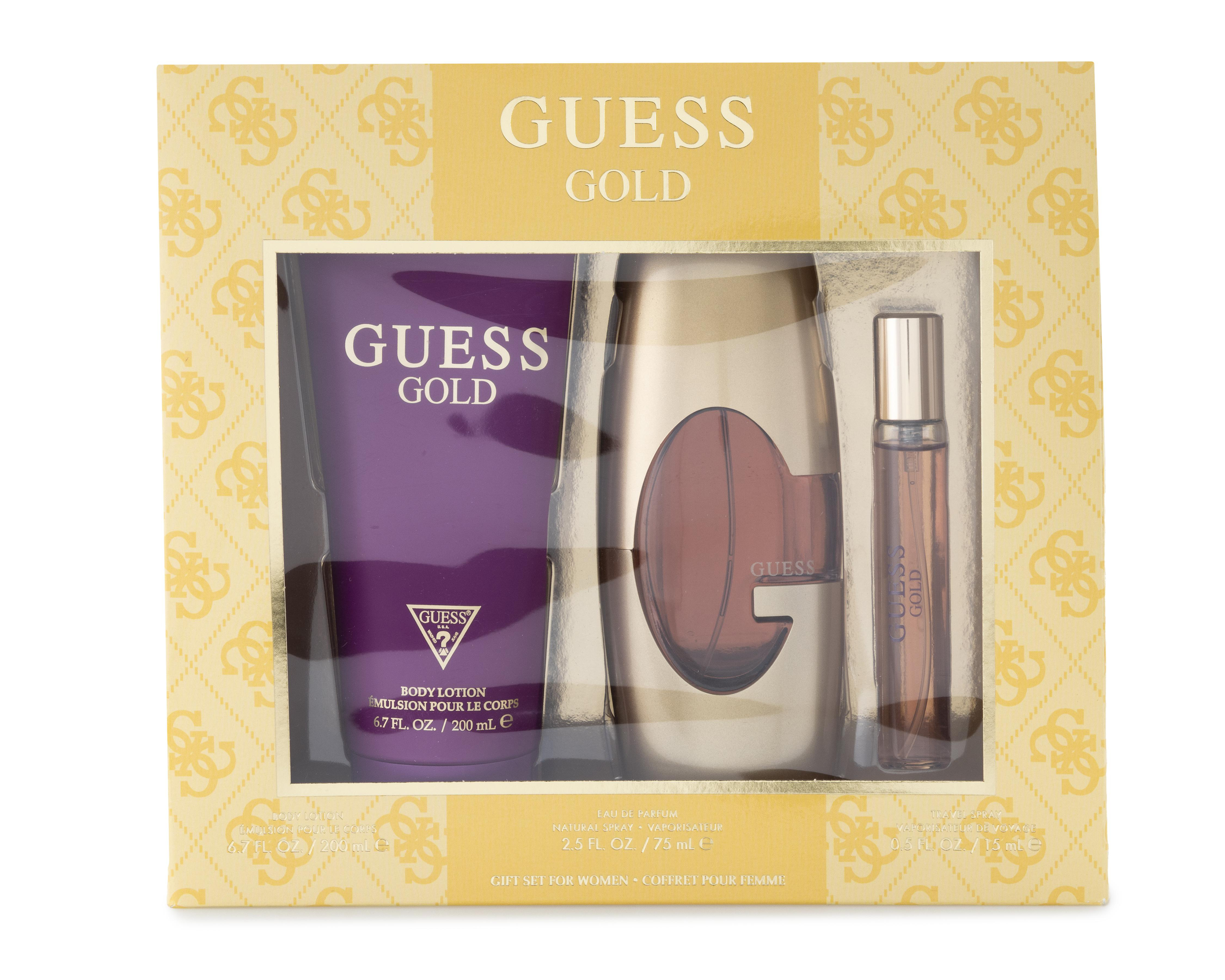 Foto 2 pulgar | Estuche para Mujer Guess Gold 3 Piezas