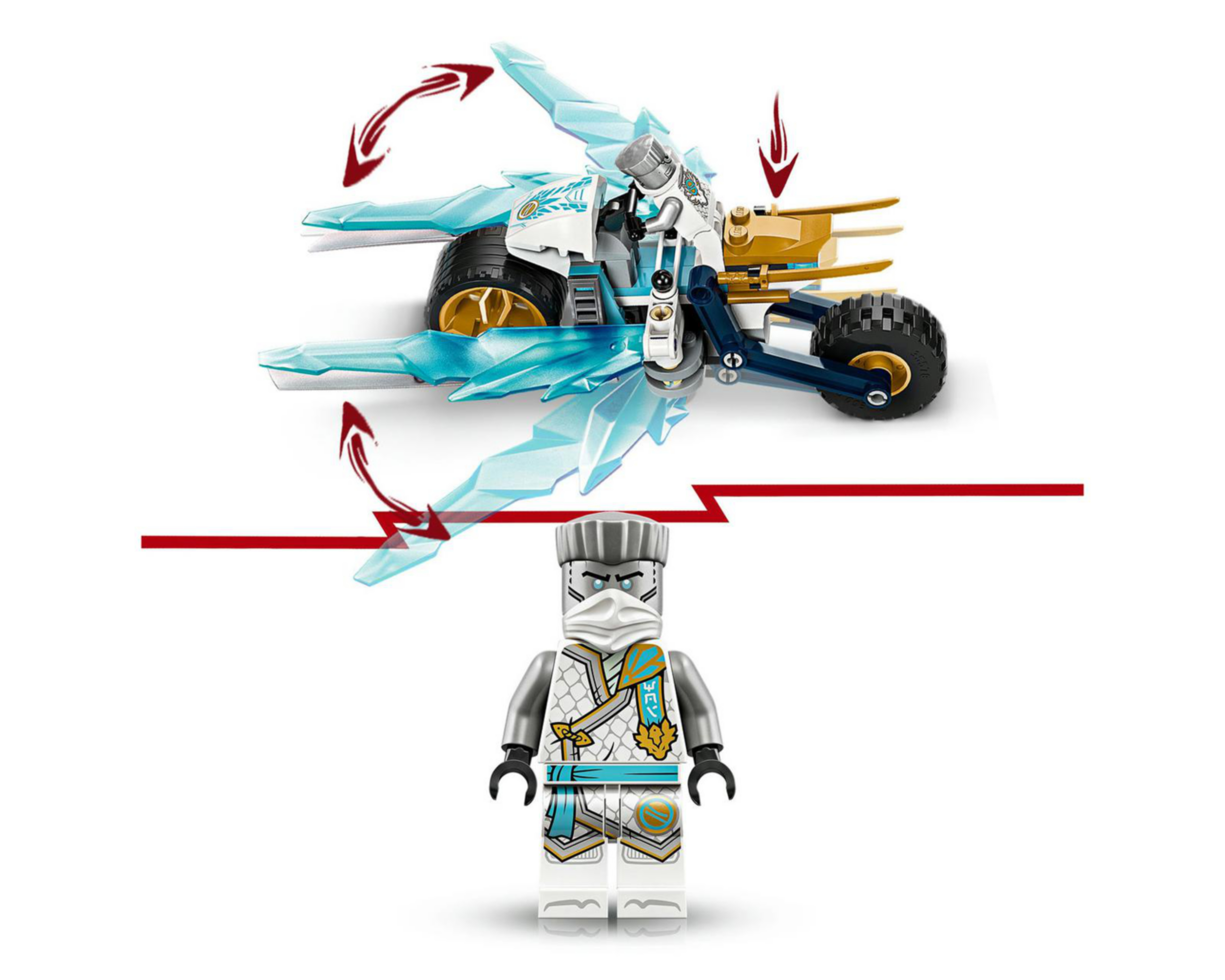 Foto 9 pulgar | LEGO Ninjago: Moto de Hielo de Zane