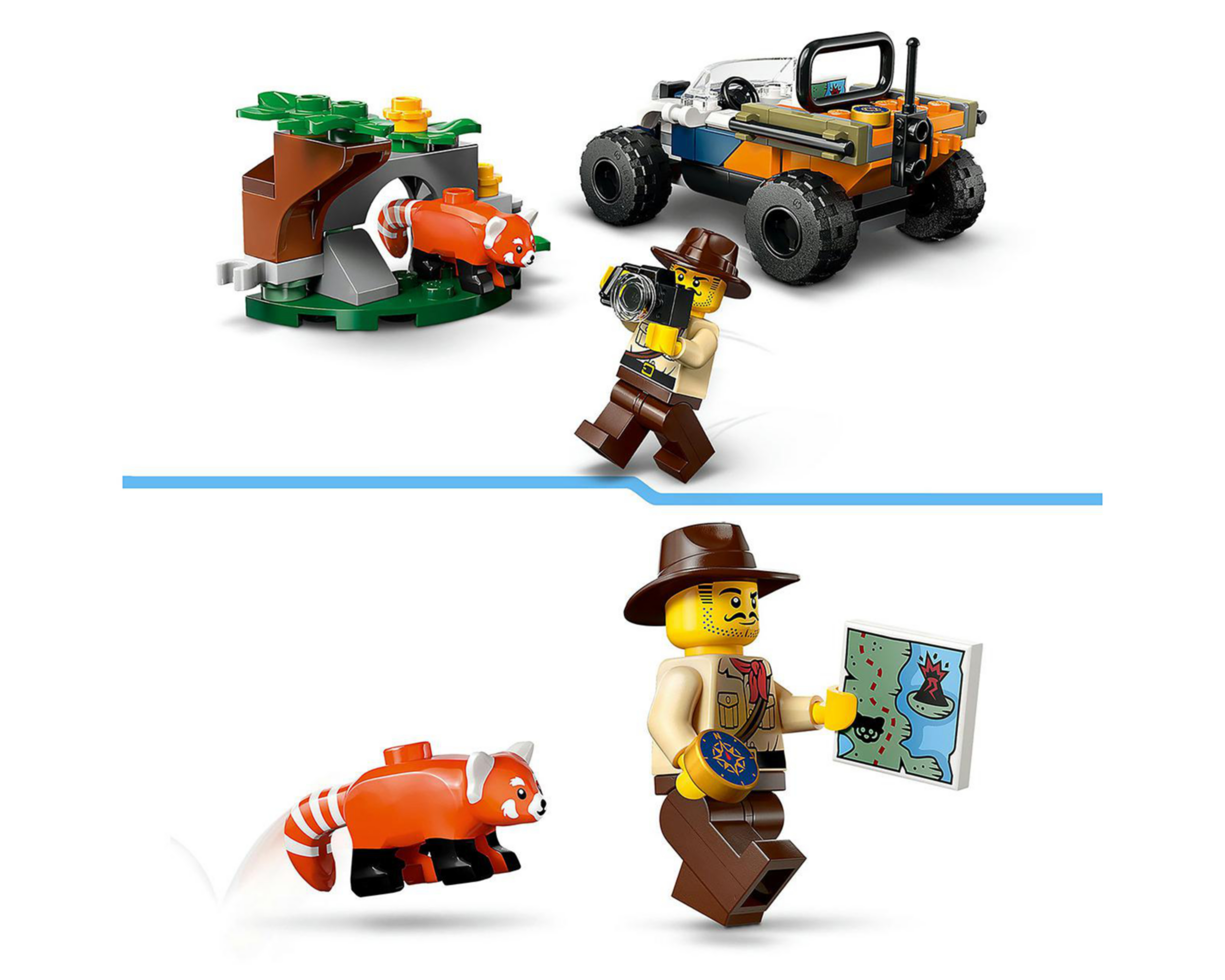 Foto 8 | LEGO City: Exploradores de la Jungla Todoterreno y Misión del Panda Rojo