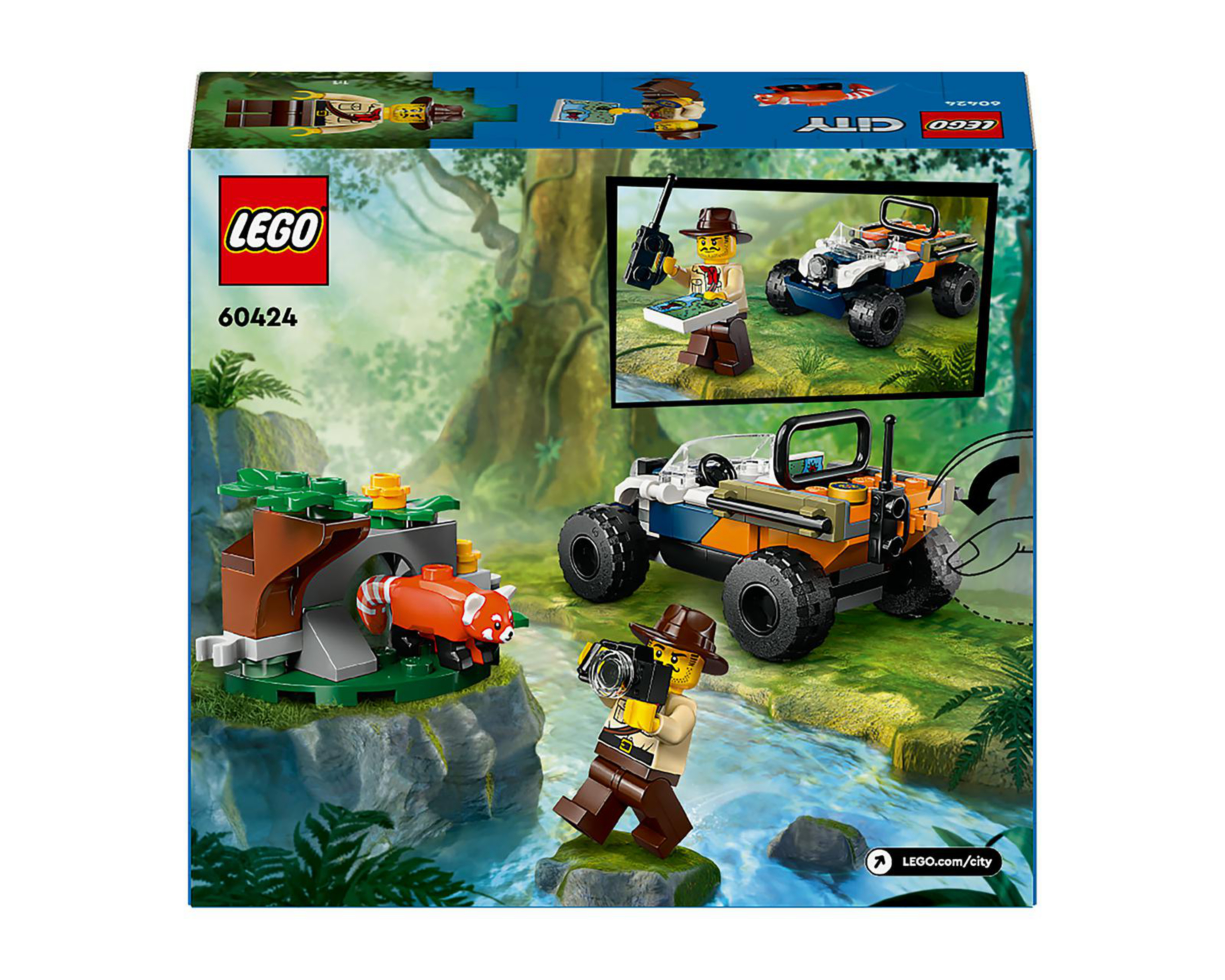 Foto 10 pulgar | LEGO City: Exploradores de la Jungla Todoterreno y Misión del Panda Rojo