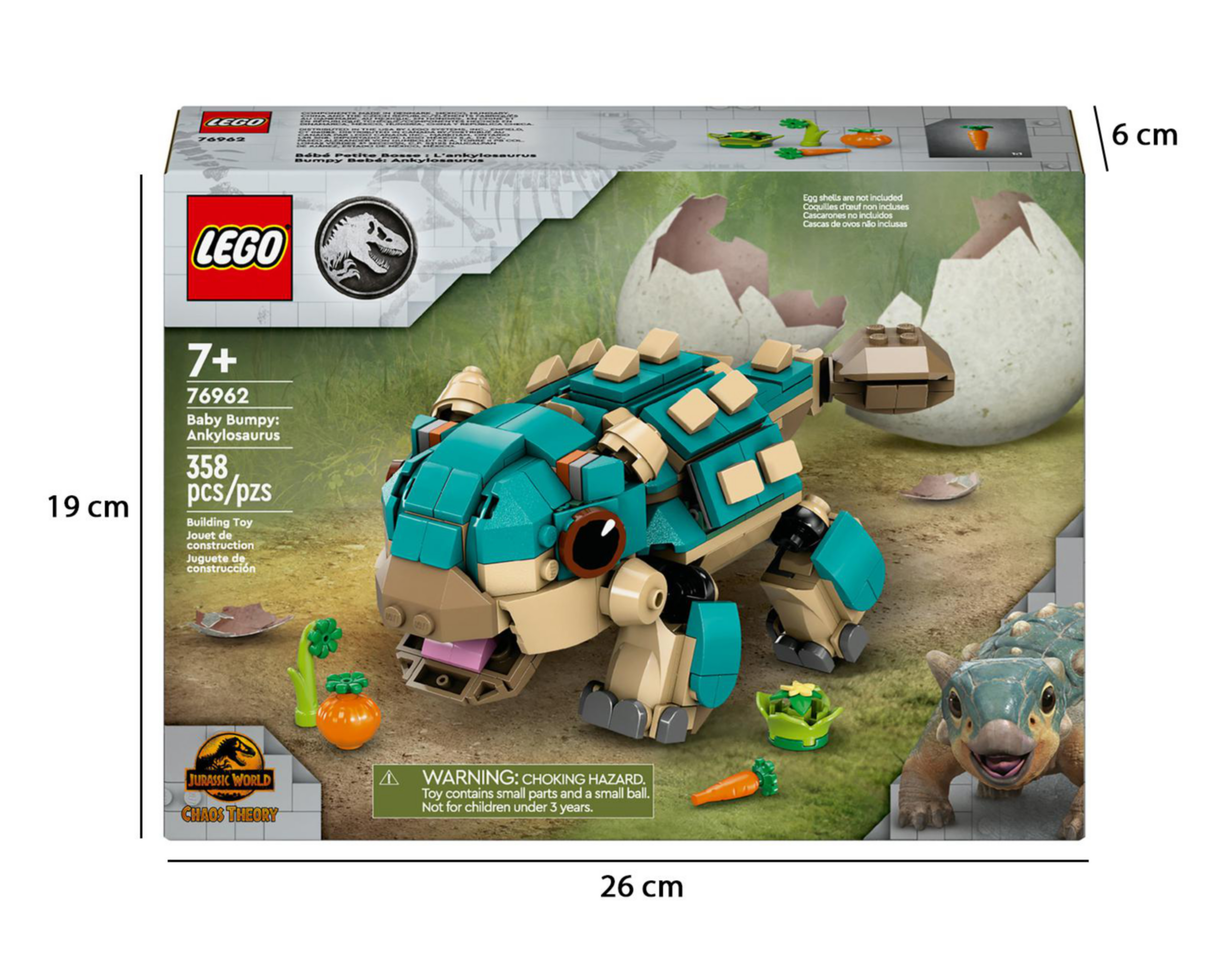 Foto 11 pulgar | LEGO Jurassic World Bumpy Bebé: Ankylosaurus