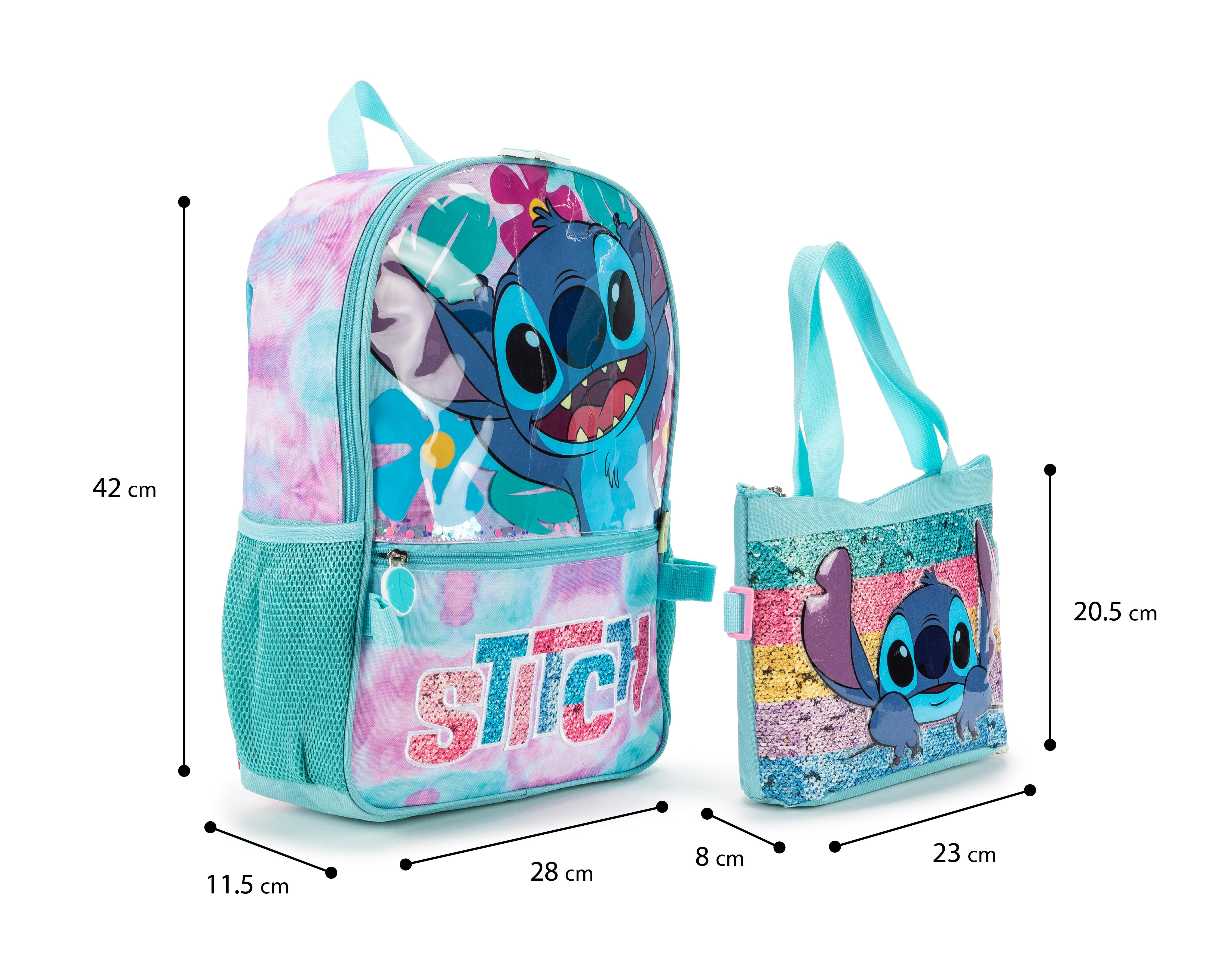 Foto 6 pulgar | Mochila Escolar Disney Stitch con Bolsa