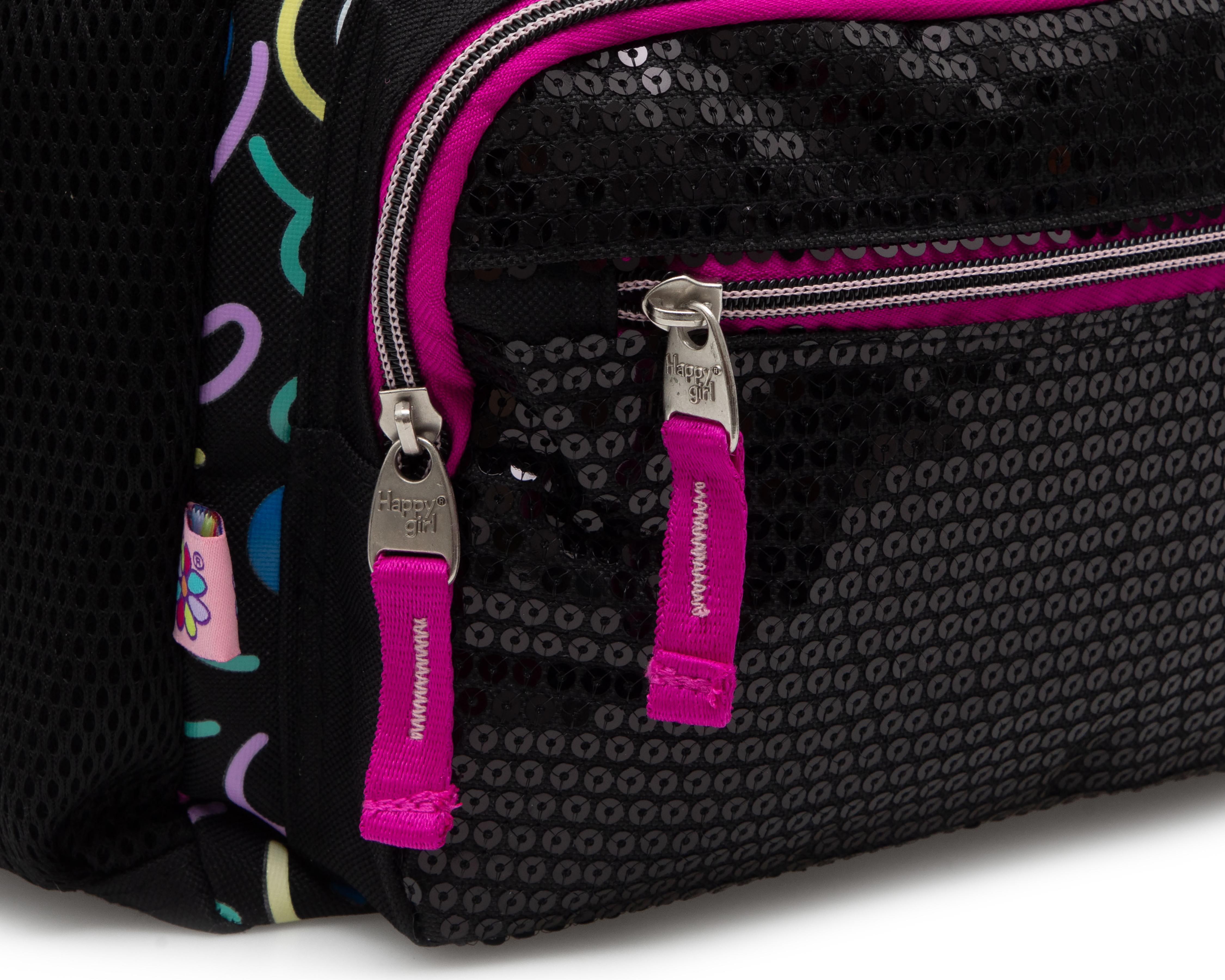 Foto 7 pulgar | Mochila Escolar Chenson Happy Girl Negra