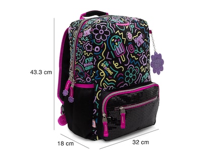 Foto 8 | Mochila Escolar Chenson Happy Girl Negra