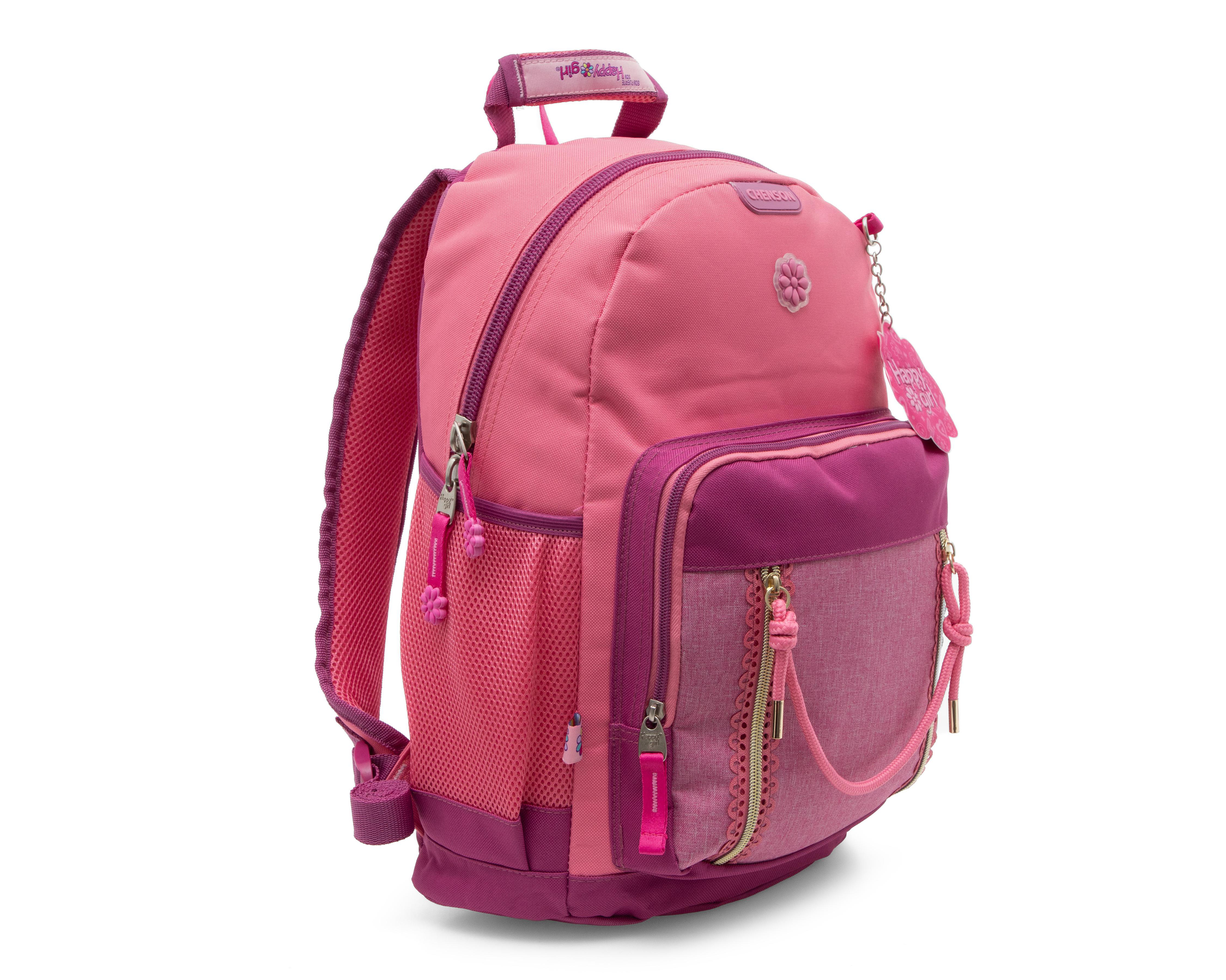 Foto 2 | Mochila Escolar Chenson Happy Girl Rosa