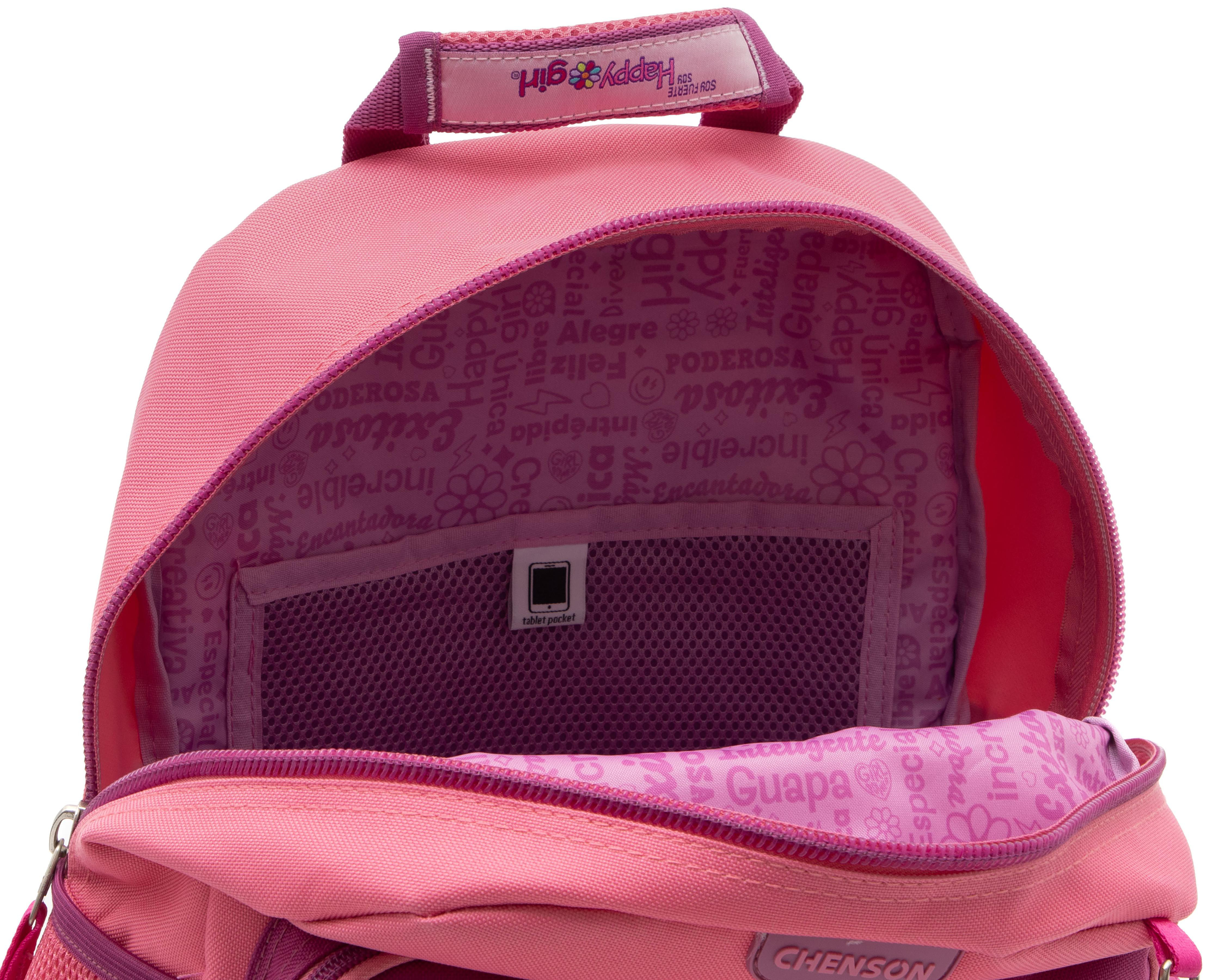 Foto 6 | Mochila Escolar Chenson Happy Girl Rosa