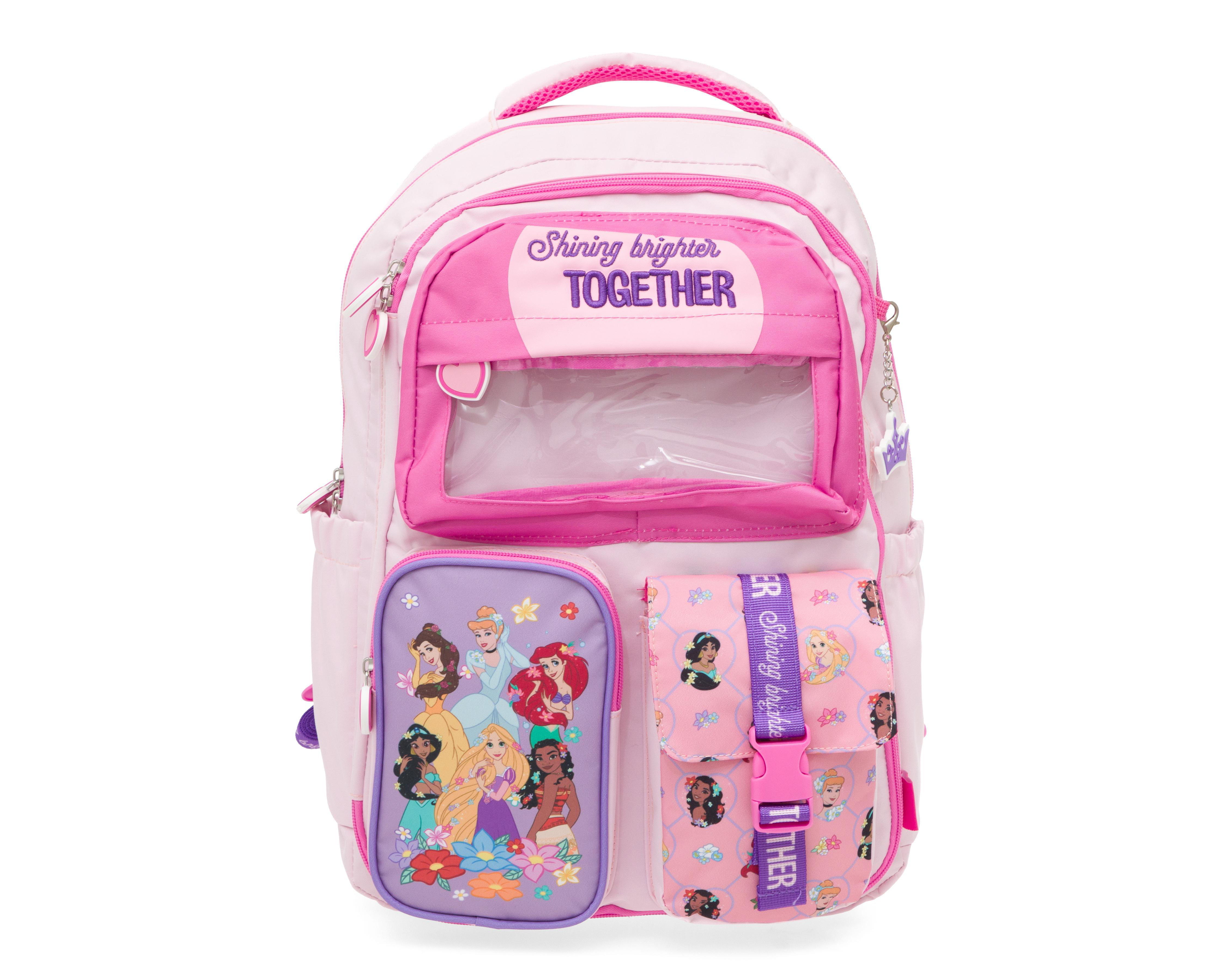 Foto 2 pulgar | Mochila Disney Princesas Rosa